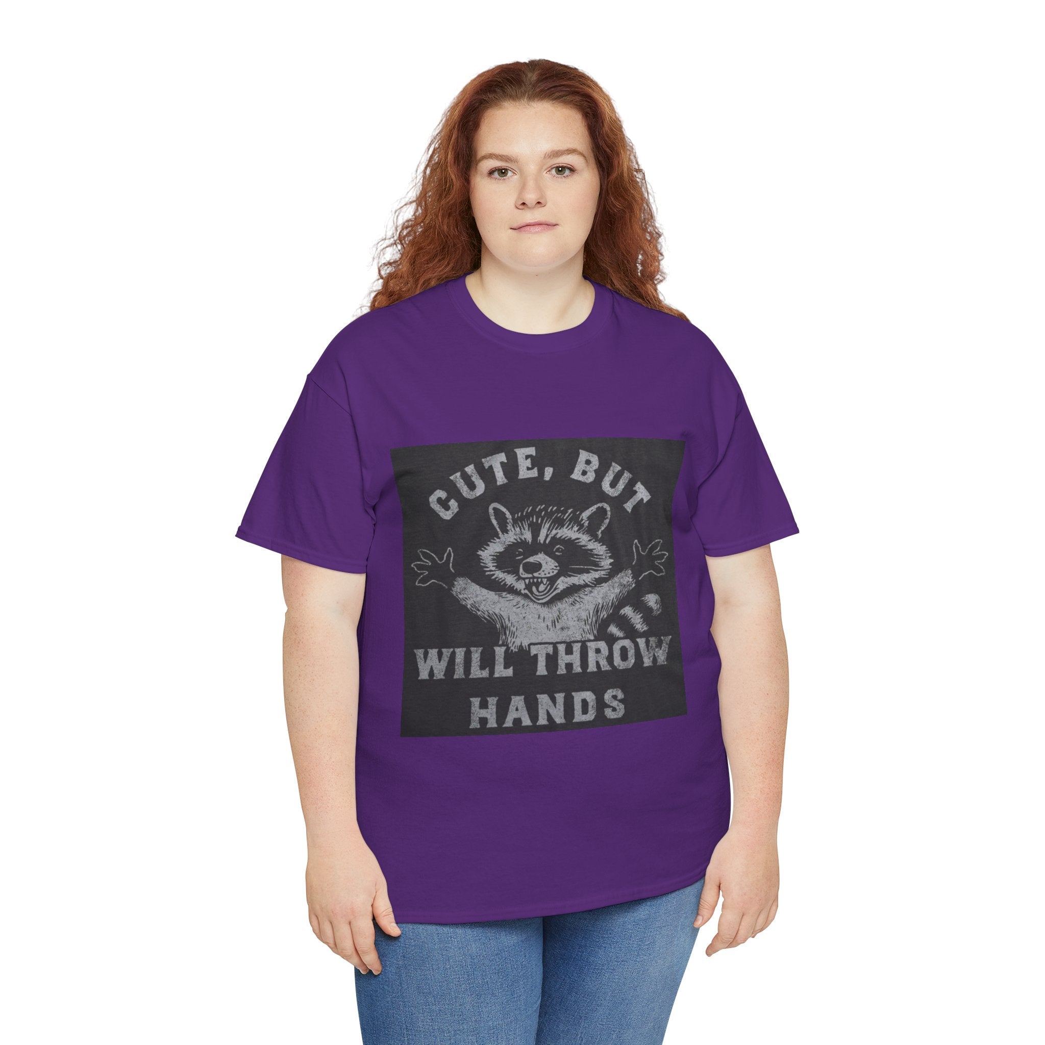 Cute But Will Throw Hands Raccoon T-Shirt