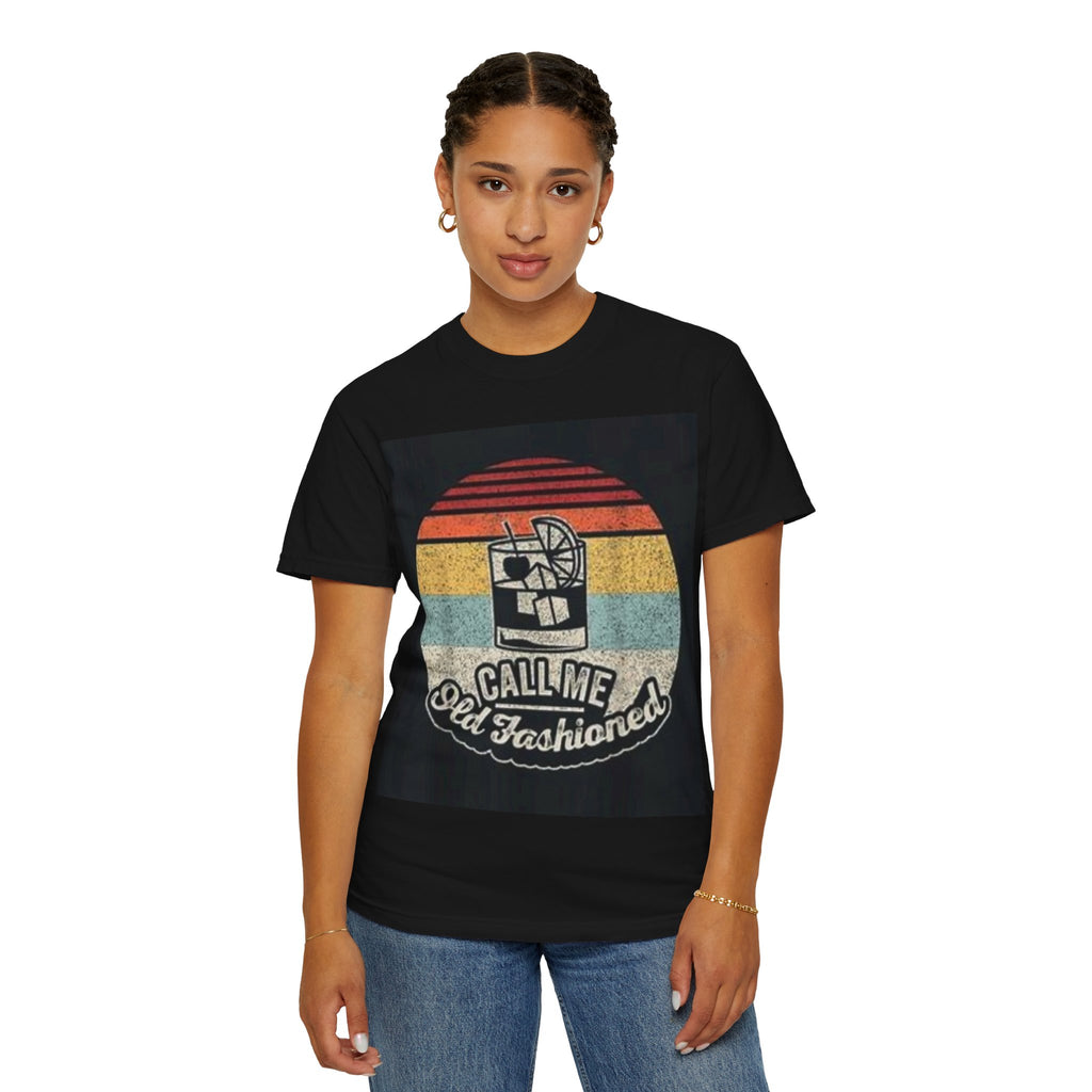 T-Shirt — "Call Me Old Fashioned" Retro Cocktail Graphic Tee
