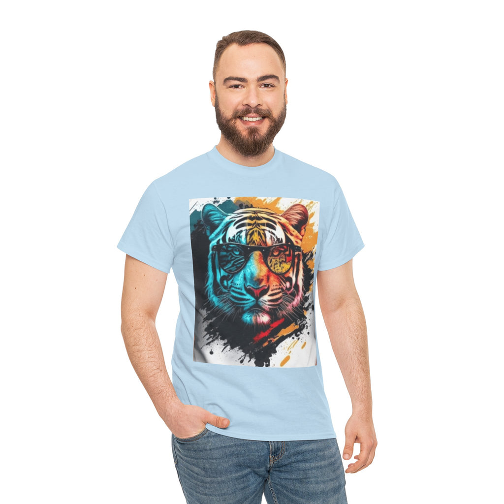 Tiger Portrait T-Shirt — Colorful Abstract Tiger Face Tee