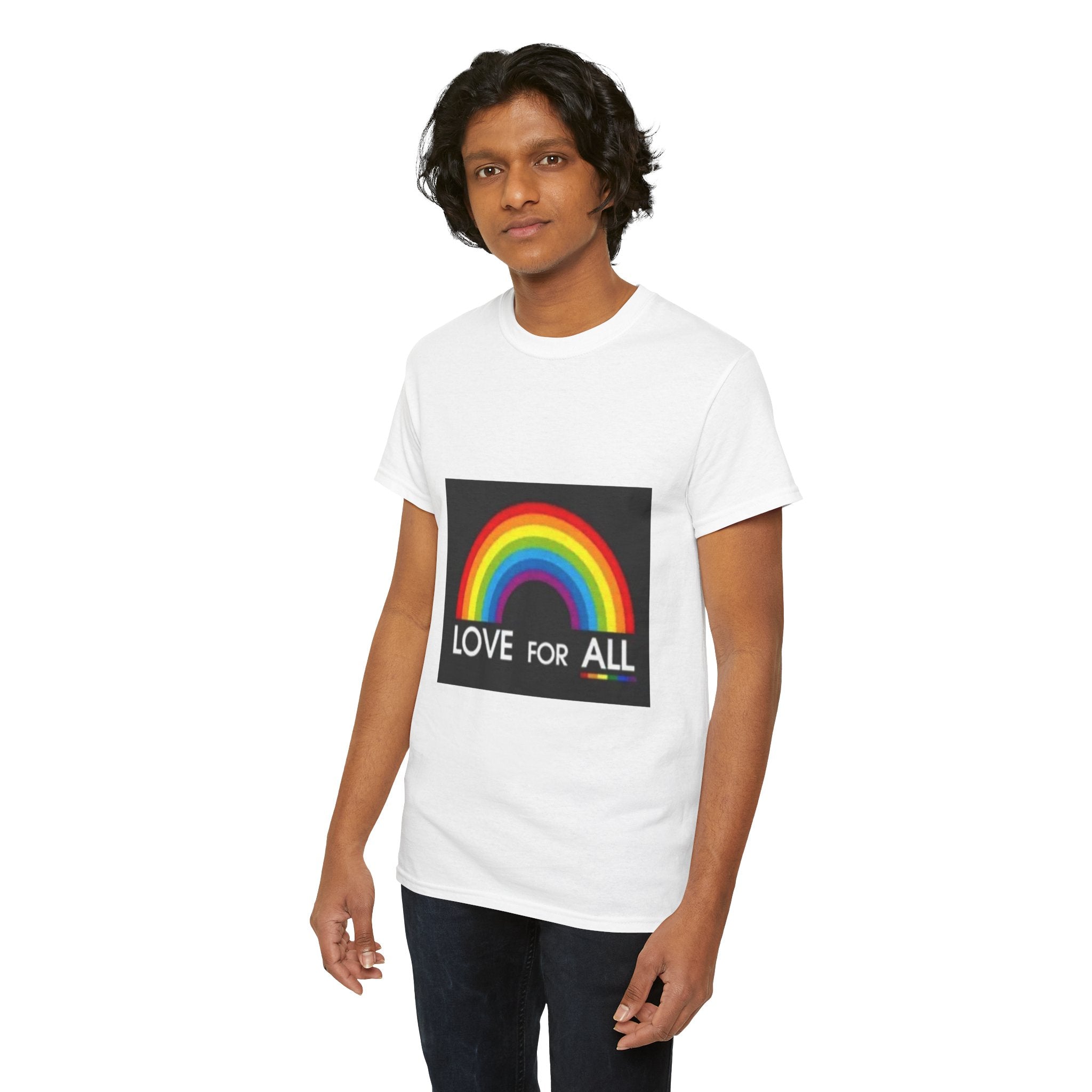 T-Shirt — 'Love For All' Rainbow Pride Tee