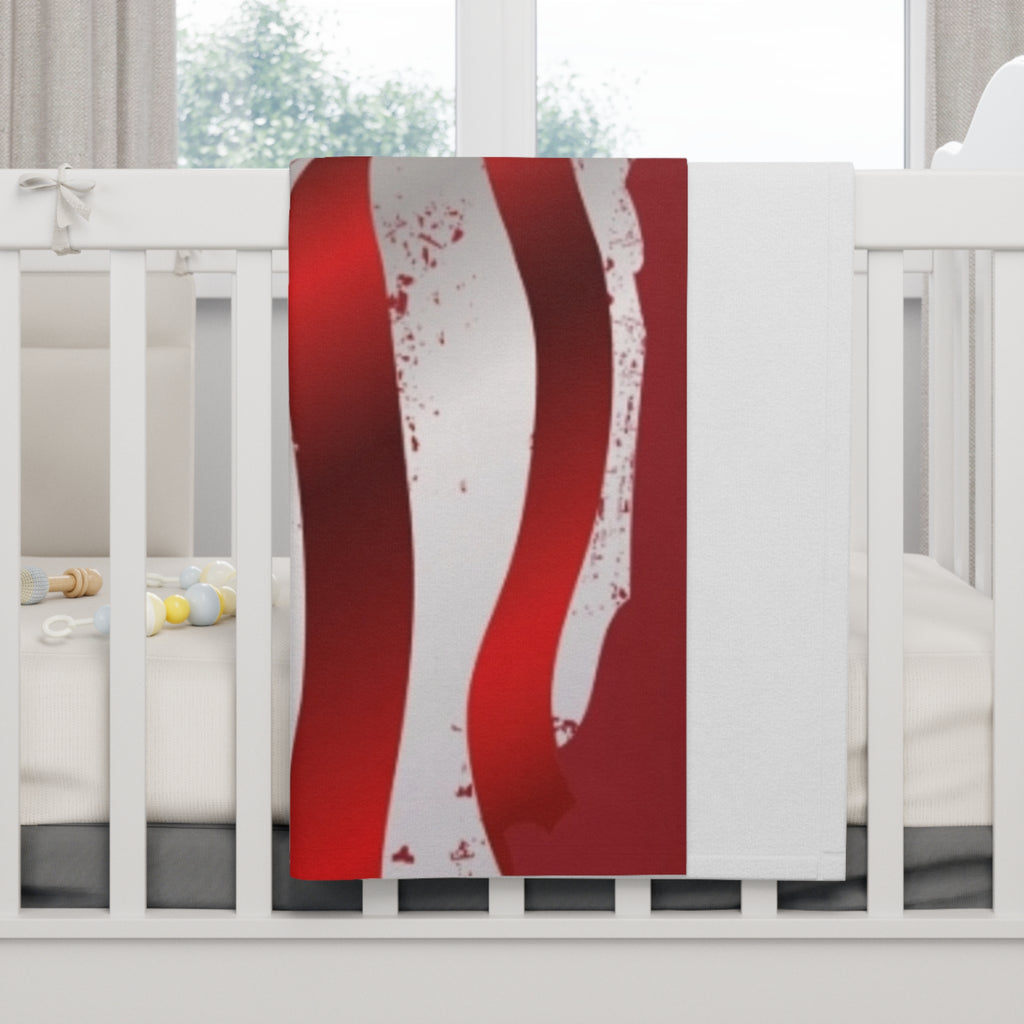 American Flag Baby Blanket - Soft Fleece Patriotic Nursery Throw