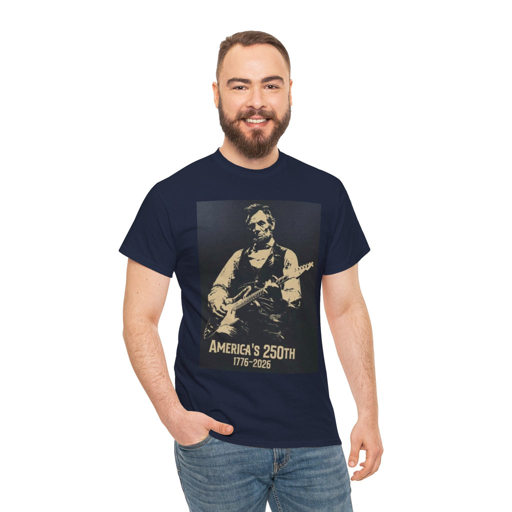 America's 250th Guitar Tee — 1776–2026 Patriotic Rock T‑Shirt