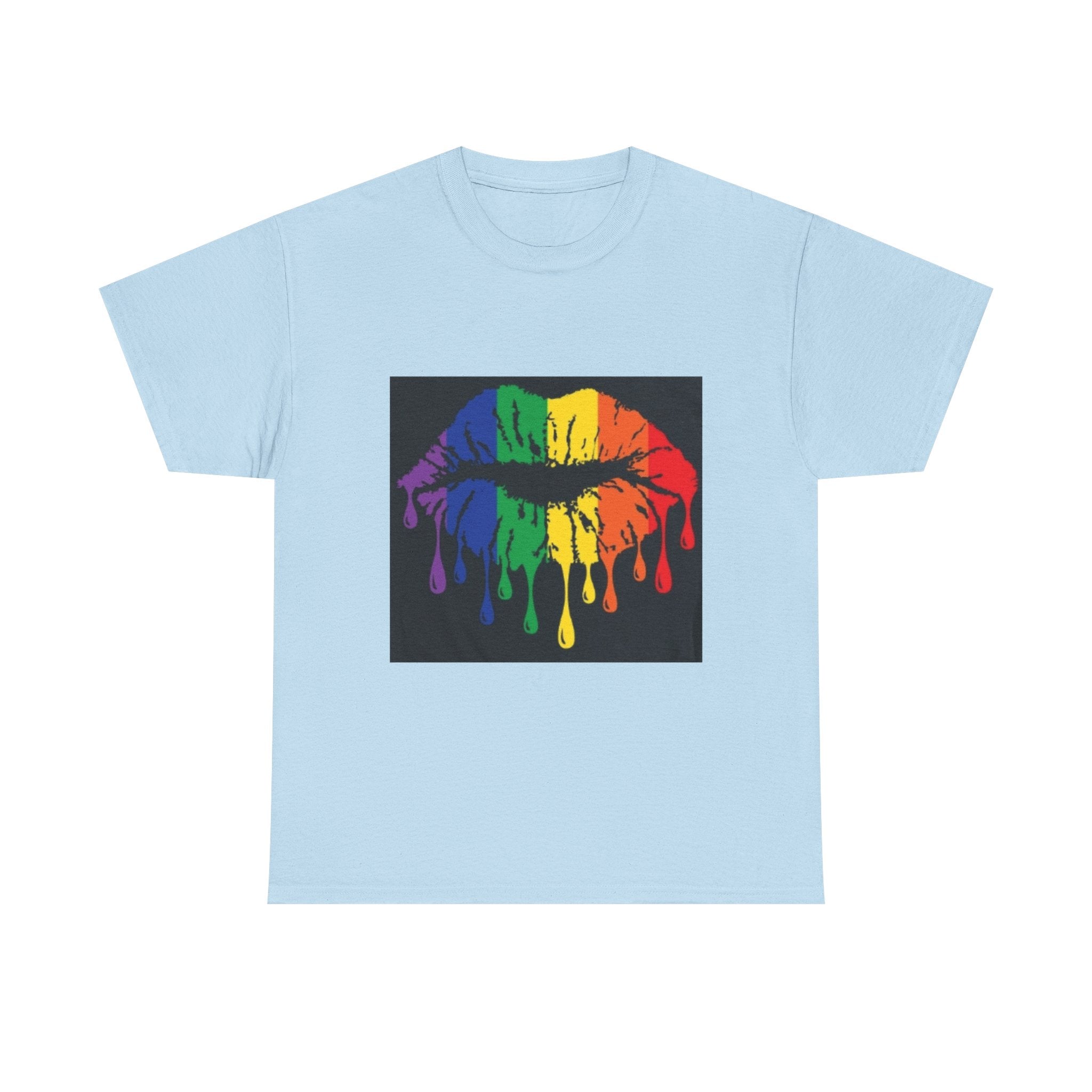 Rainbow Drip Kiss T-Shirt – LGBTQ+ Pride Graphic Tee