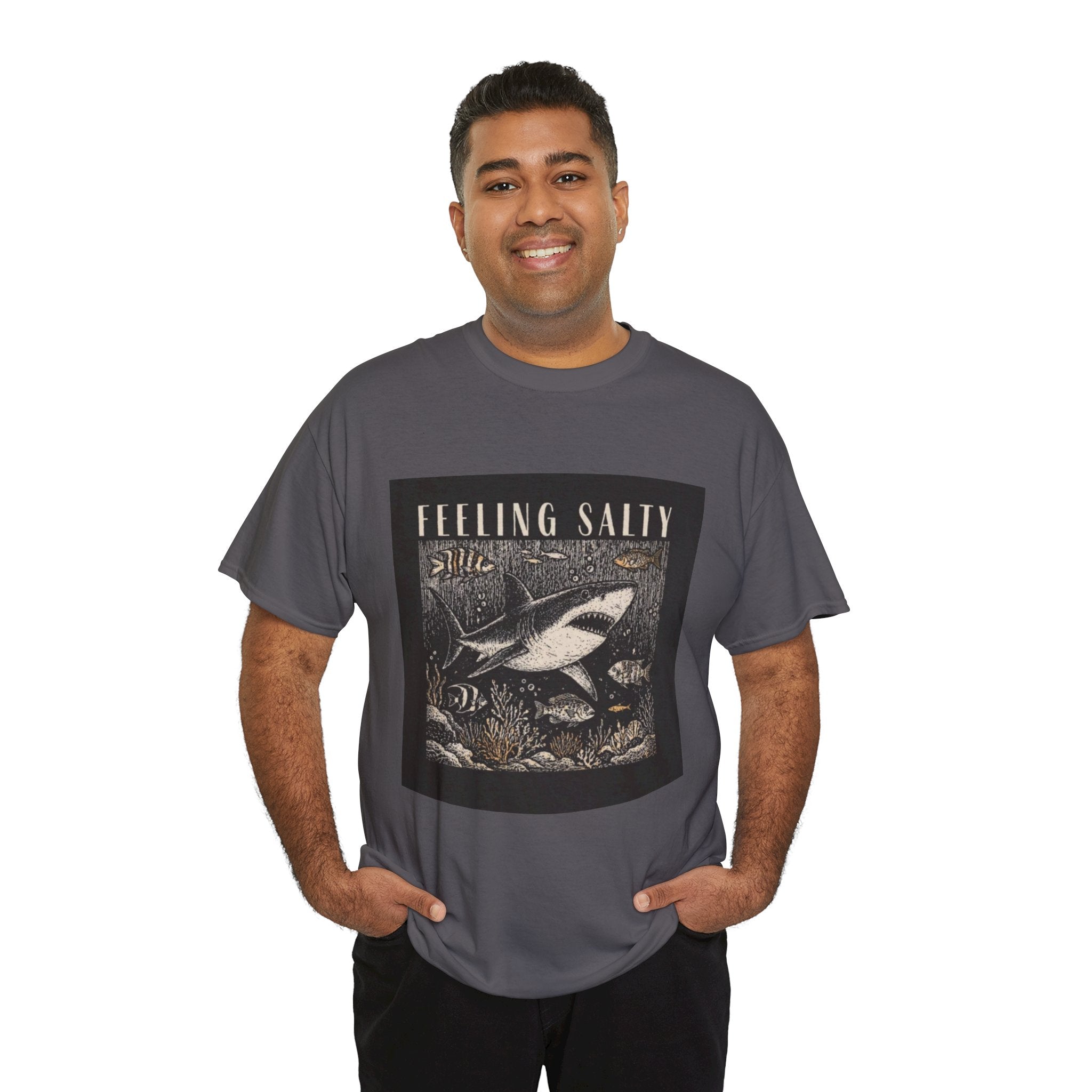 Feeling Salty Shark T-Shirt – Vintage Ocean Graphic Tee