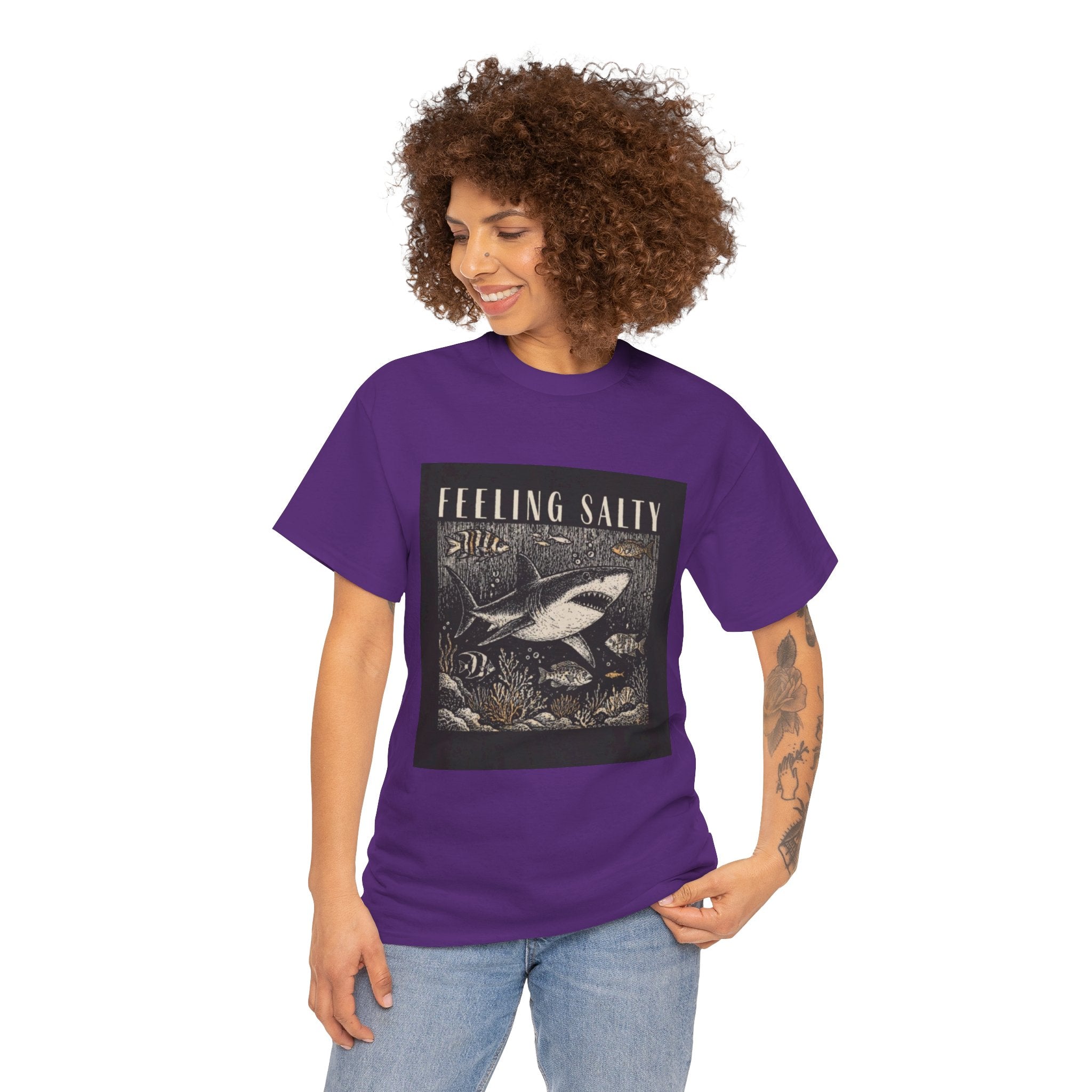 Feeling Salty Shark T-Shirt – Vintage Ocean Graphic Tee