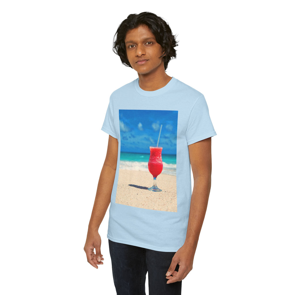 Tropical Beach Cocktail Graphic Tee (Summer Vacation Drink)