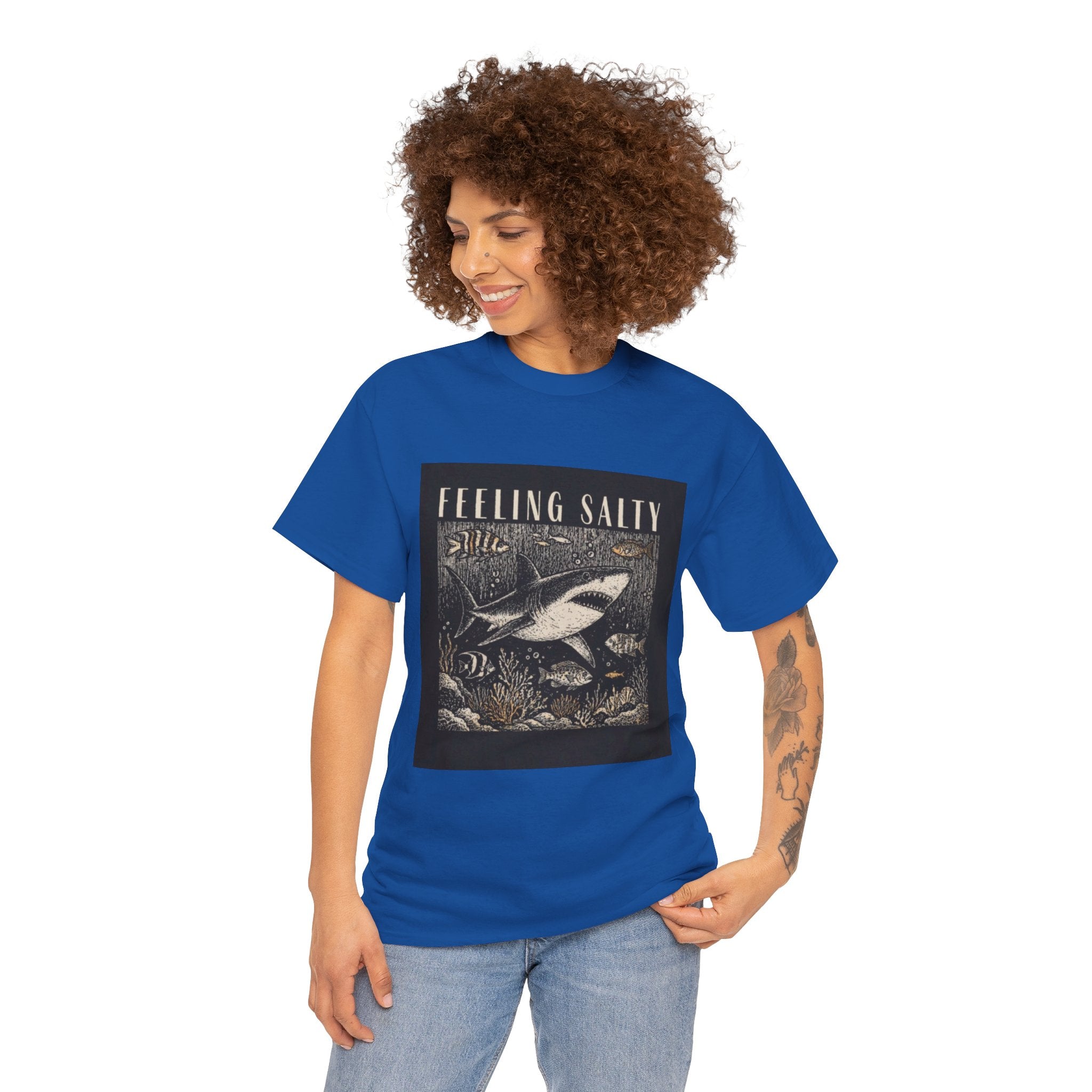Feeling Salty Shark T-Shirt – Vintage Ocean Graphic Tee