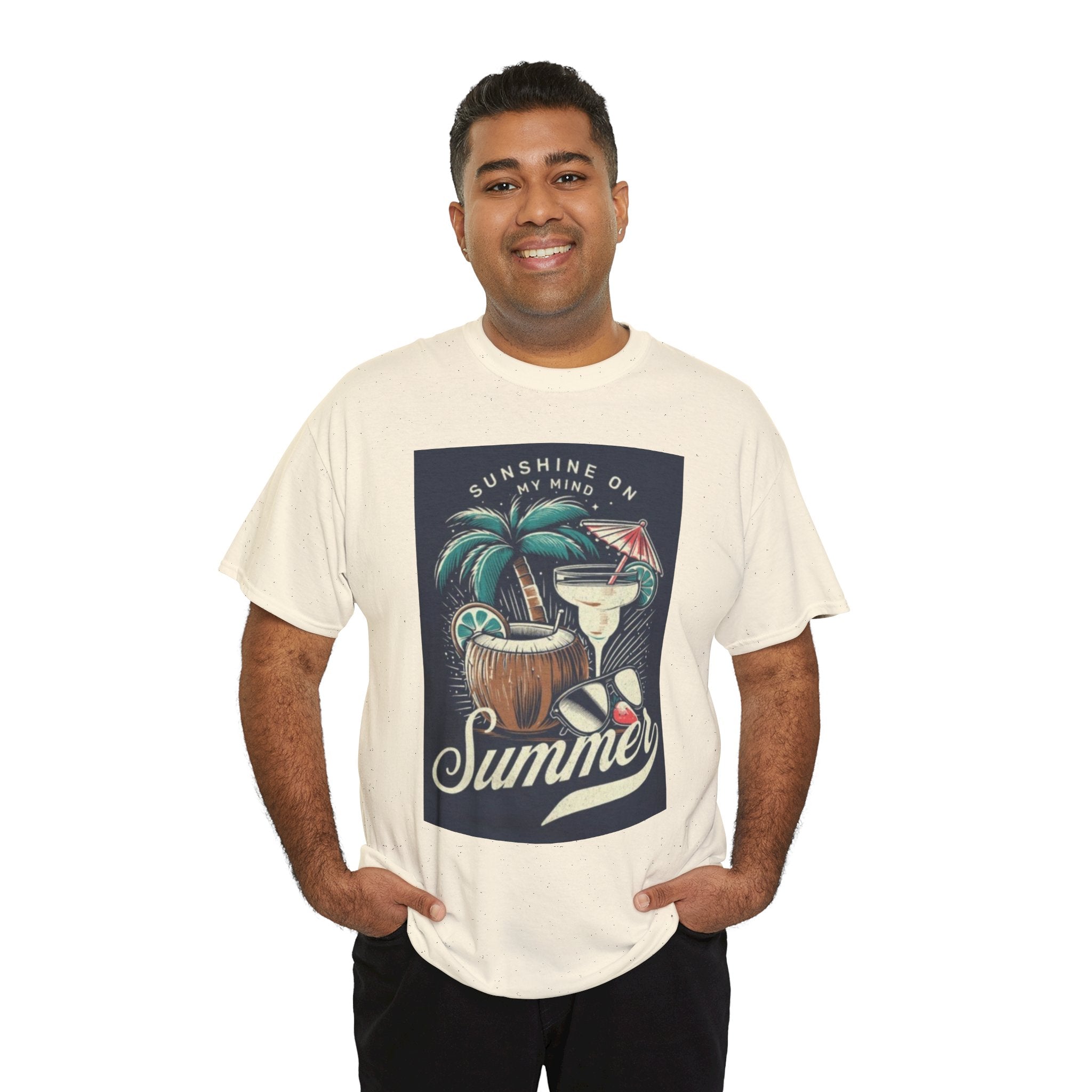 Summer Cocktail Tee — "Sunshine On My Mind" Tropical Beach T-Shirt