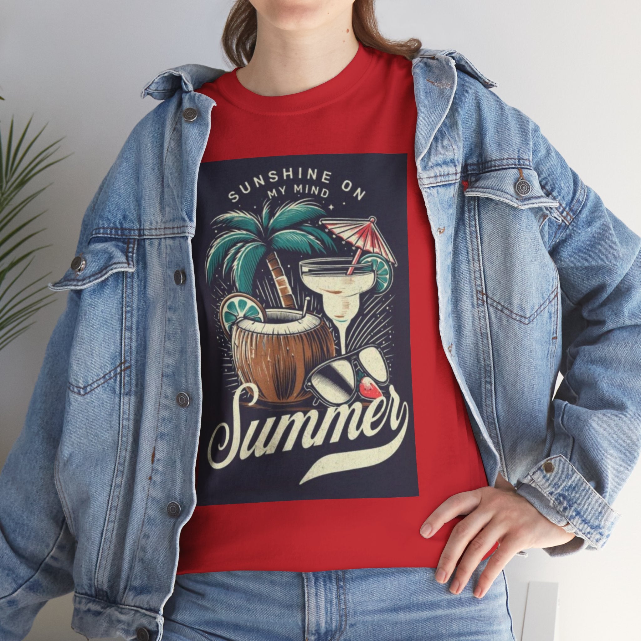 Summer Cocktail Tee — "Sunshine On My Mind" Tropical Beach T-Shirt