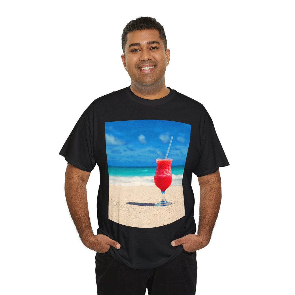 Tropical Beach Cocktail Graphic Tee (Summer Vacation Drink)