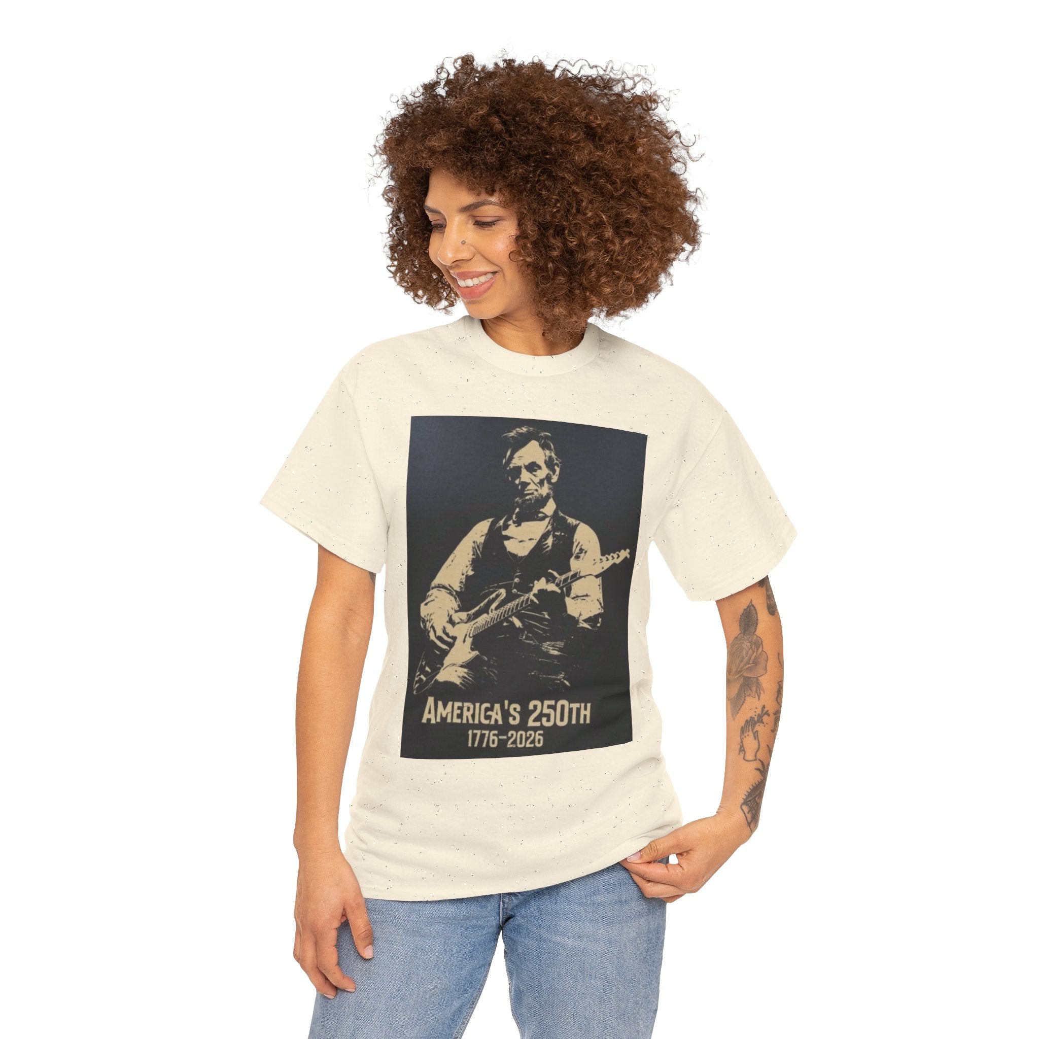 America's 250th Guitar Tee — 1776–2026 Patriotic Rock T‑Shirt
