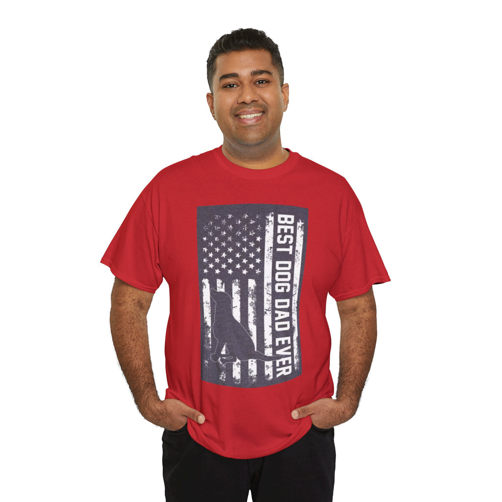 Best Dog Dad Ever T-Shirt – Patriotic American Flag Dog Dad Tee