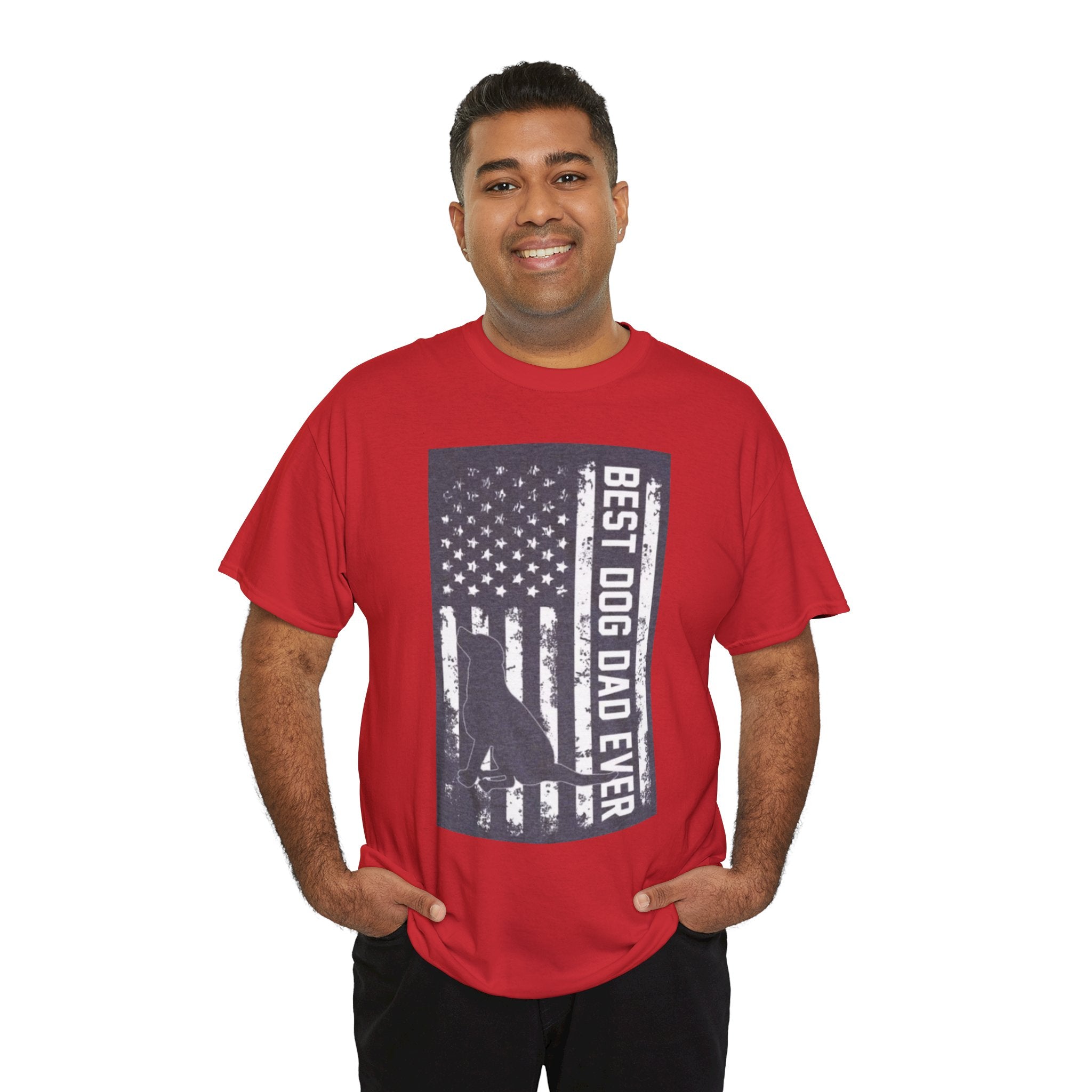 Best Dog Dad Ever T-Shirt – Patriotic American Flag Dog Dad Tee