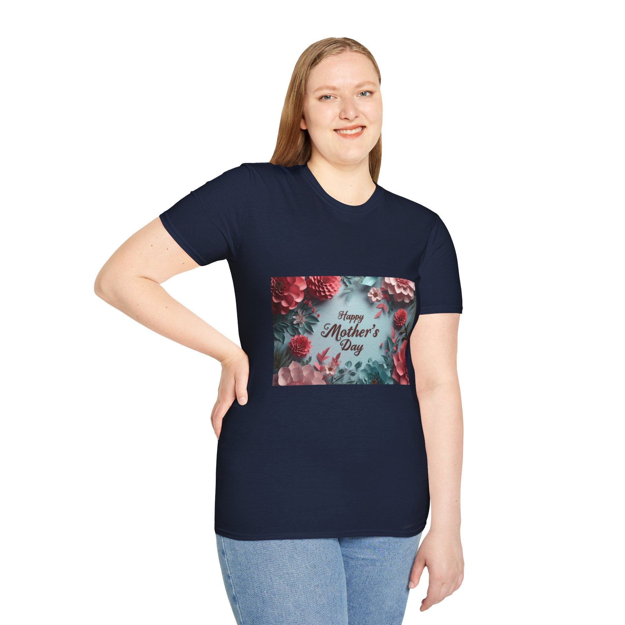 Mother's Day Floral T-Shirt — "Happy Mother's Day" Garden Bouquet Tee