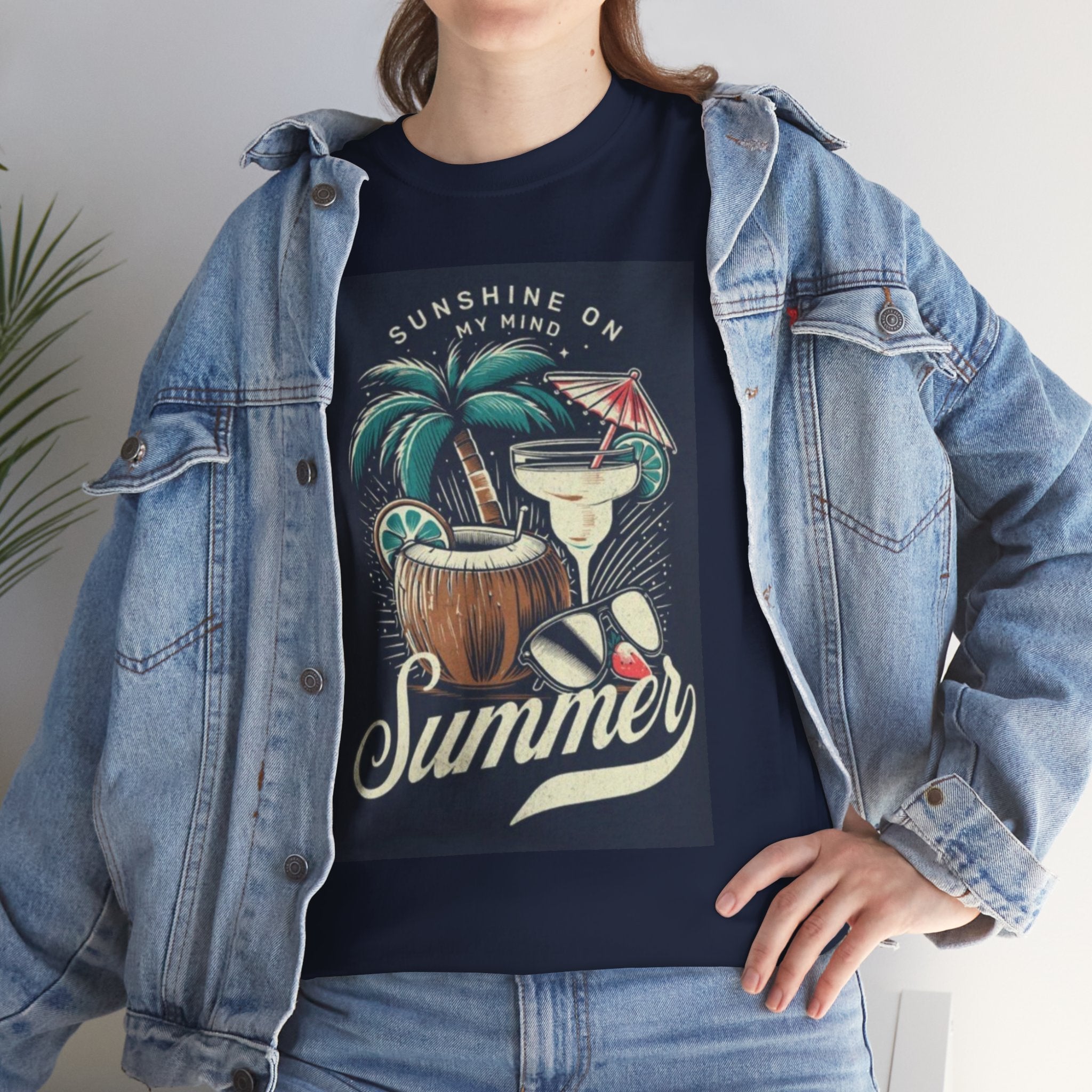 Summer Cocktail Tee — "Sunshine On My Mind" Tropical Beach T-Shirt