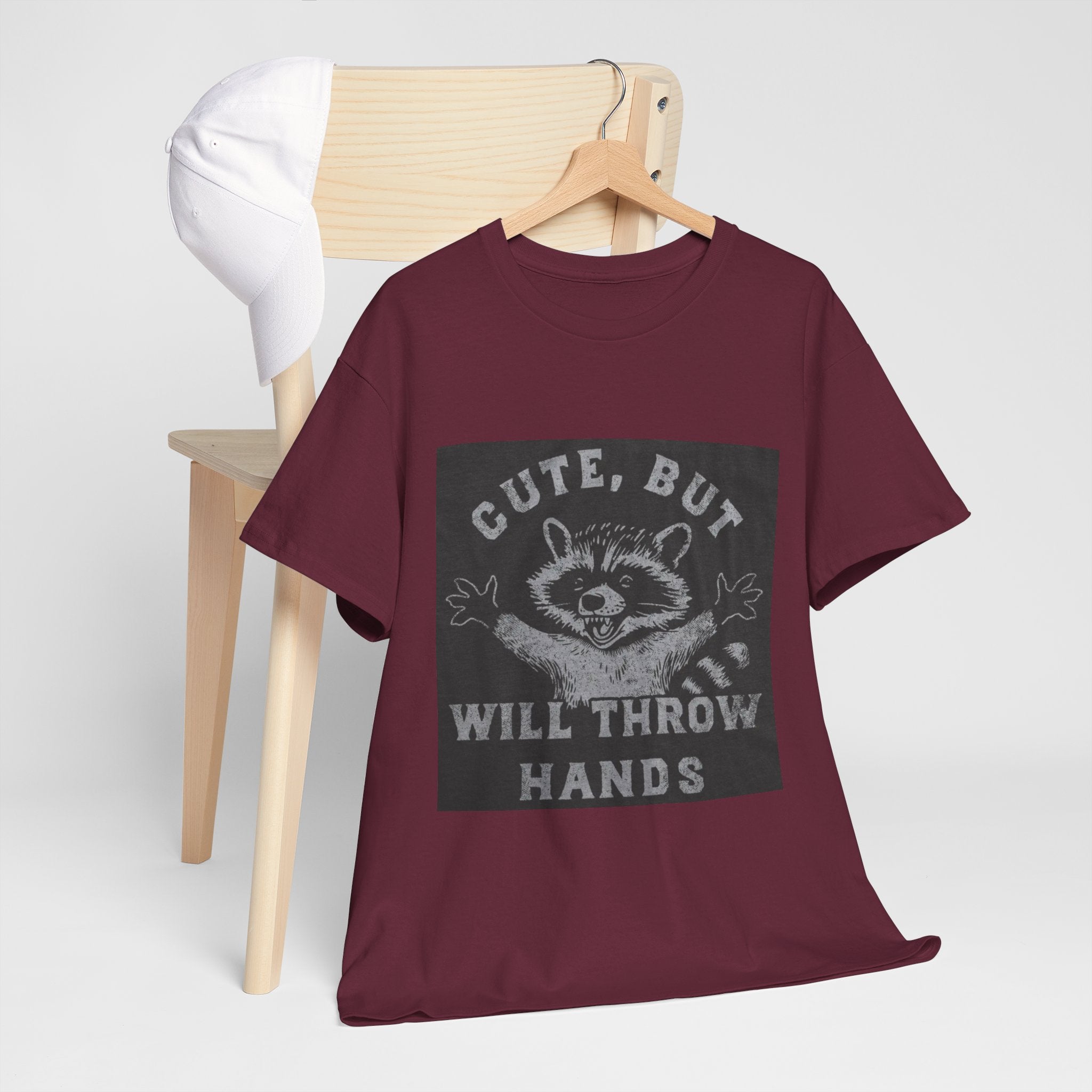 Cute But Will Throw Hands Raccoon T-Shirt