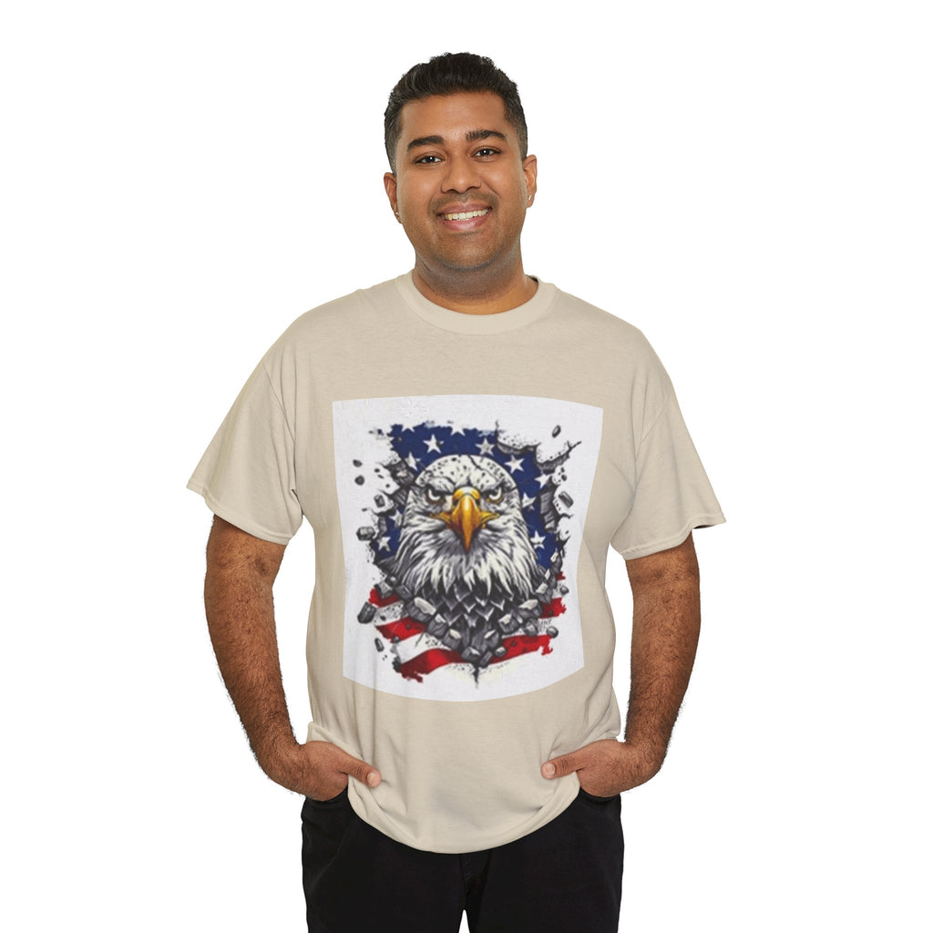 Eagle American Flag T-Shirt — Patriotic Bald Eagle Graphic Tee for 4th of July