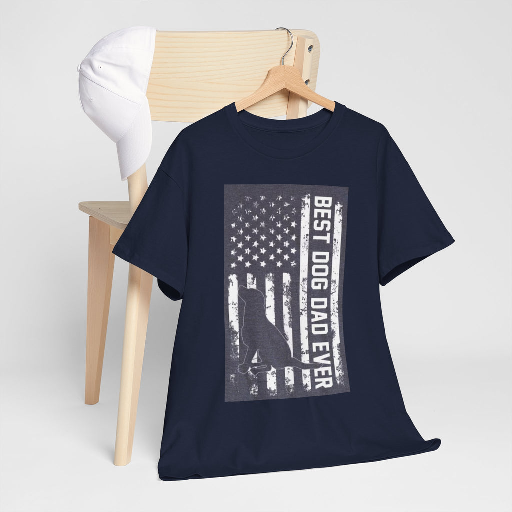 Best Dog Dad Ever T-Shirt – Patriotic American Flag Dog Dad Tee