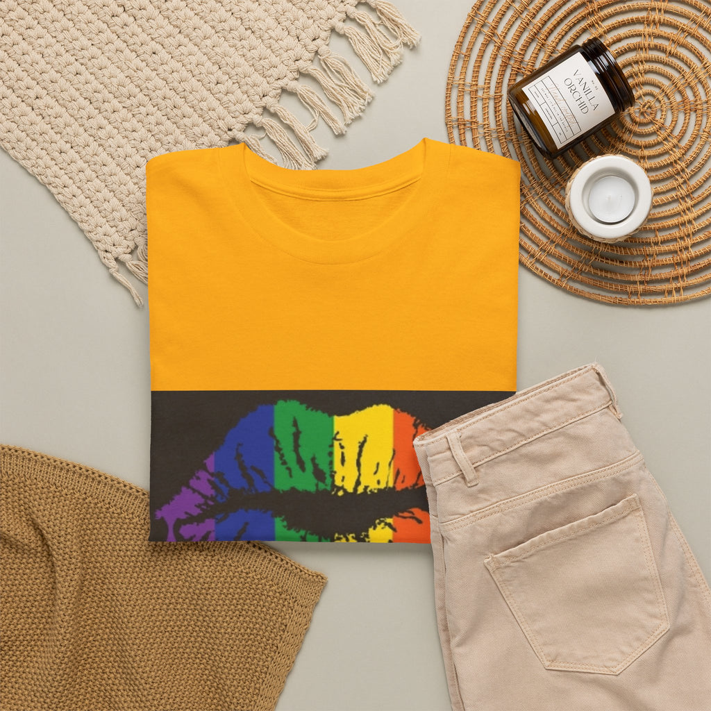 Rainbow Drip Kiss T-Shirt – LGBTQ+ Pride Graphic Tee