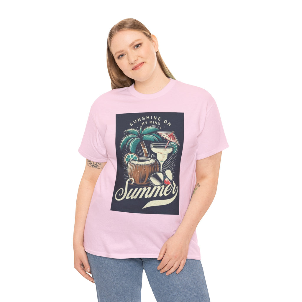 Summer Cocktail Tee — "Sunshine On My Mind" Tropical Beach T-Shirt