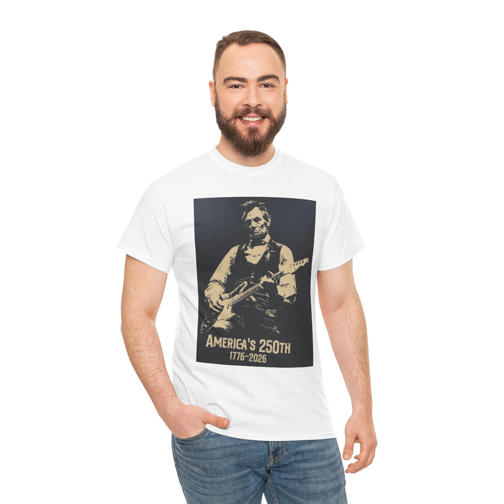 America's 250th Guitar Tee — 1776–2026 Patriotic Rock T‑Shirt
