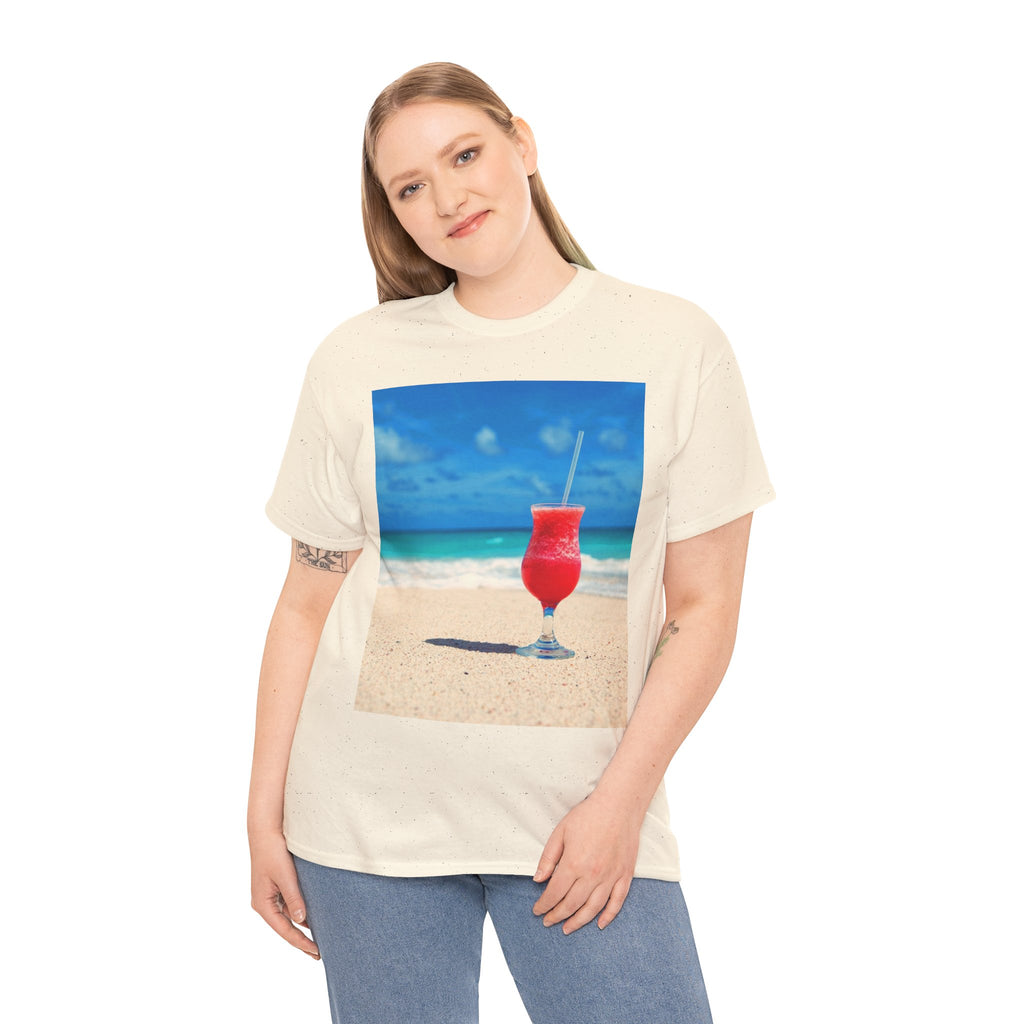 Tropical Beach Cocktail Graphic Tee (Summer Vacation Drink)