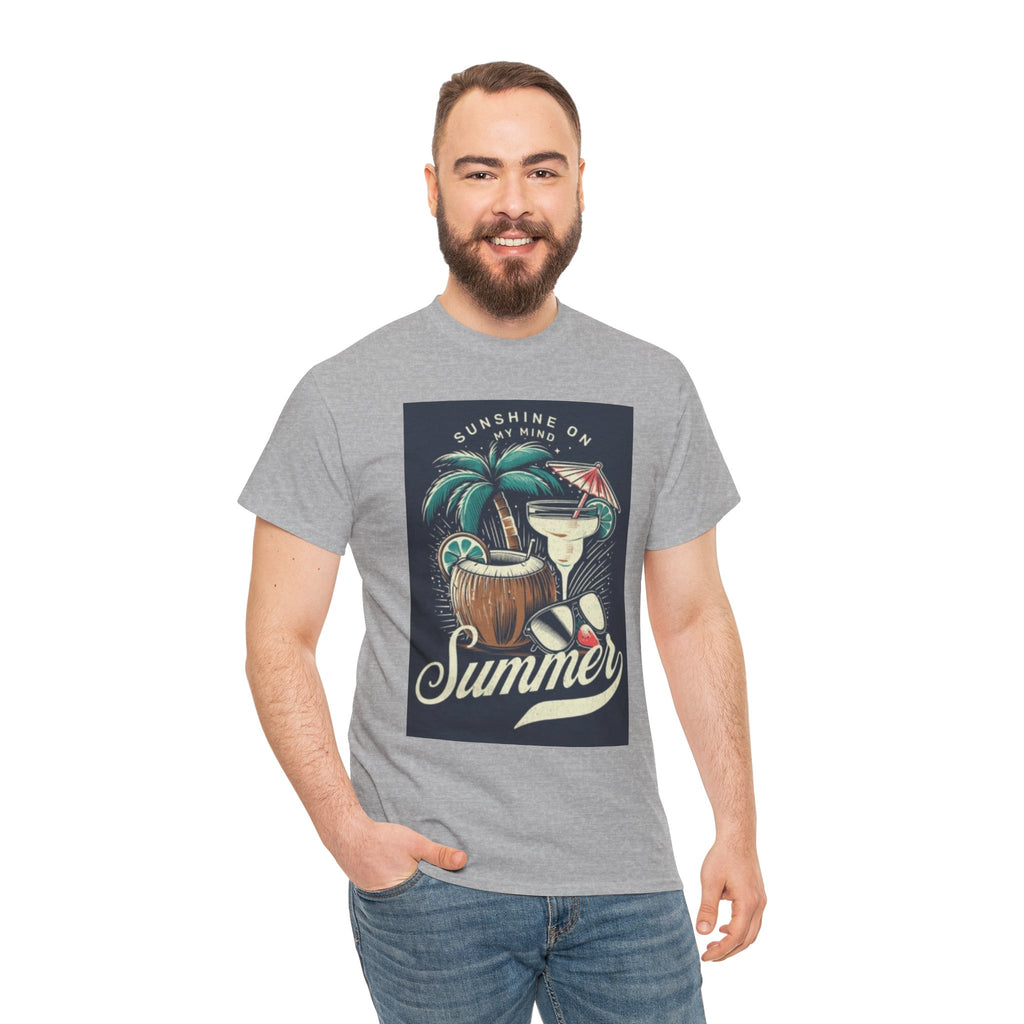 Summer Cocktail Tee — "Sunshine On My Mind" Tropical Beach T-Shirt