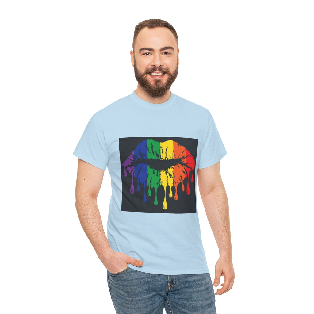 Rainbow Drip Kiss T-Shirt – LGBTQ+ Pride Graphic Tee