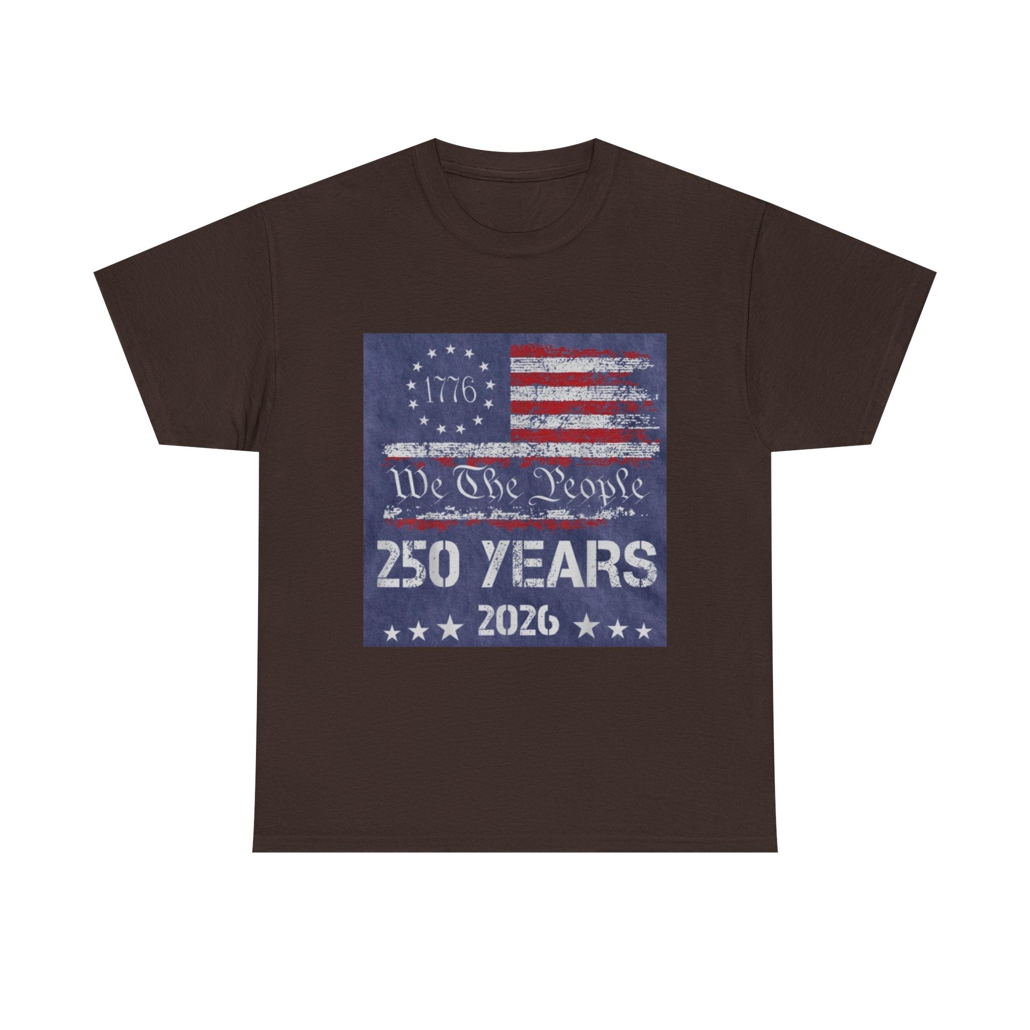 T-Shirt — Vintage 'We The People 250 Years 2026' Patriotic American Flag Tee