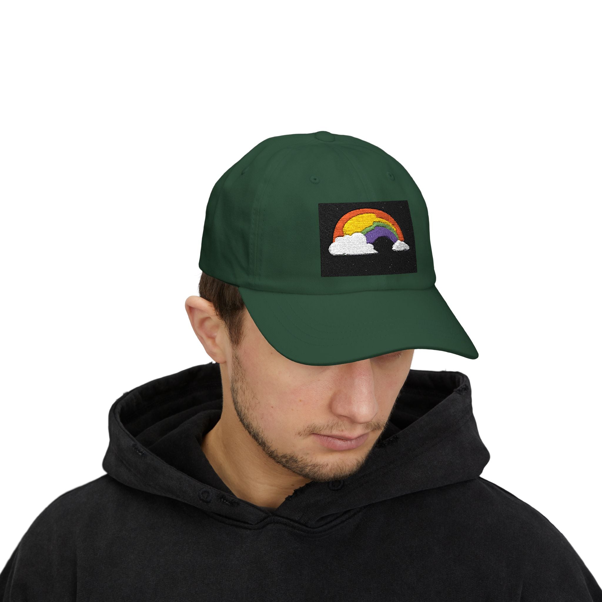 Dad Cap — Embroidered Rainbow Patch Baseball Hat