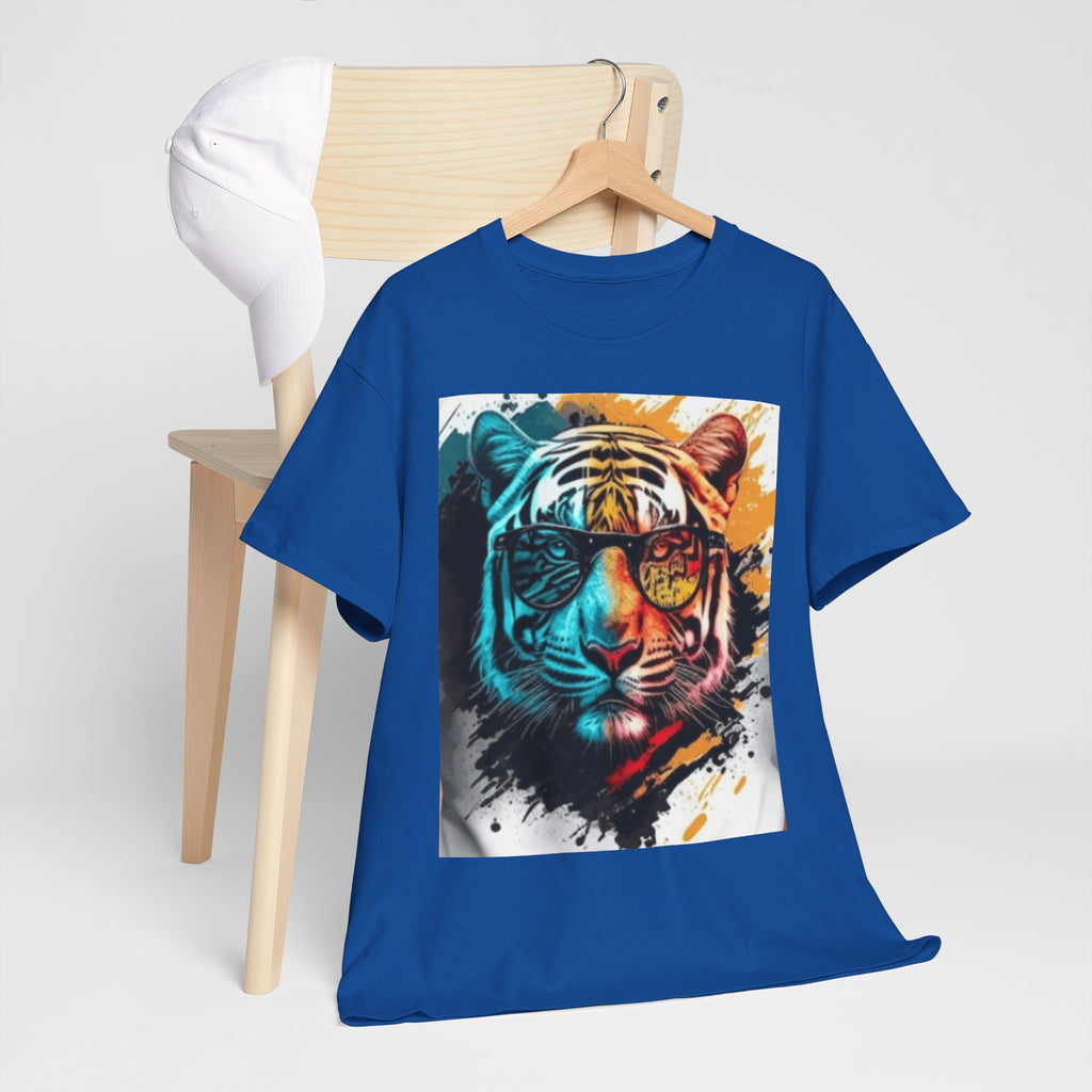 Tiger Portrait T-Shirt — Colorful Abstract Tiger Face Tee