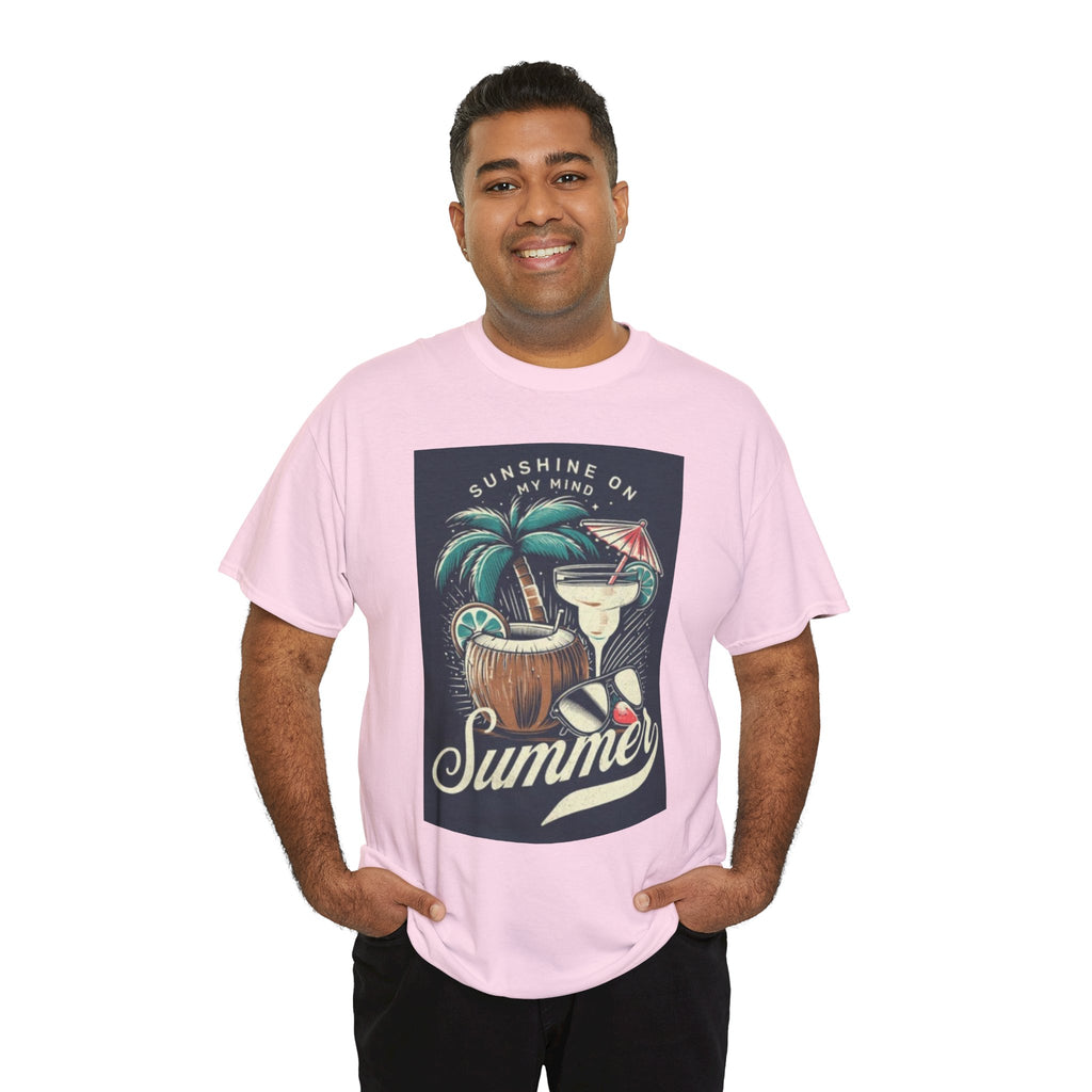 Summer Cocktail Tee — "Sunshine On My Mind" Tropical Beach T-Shirt