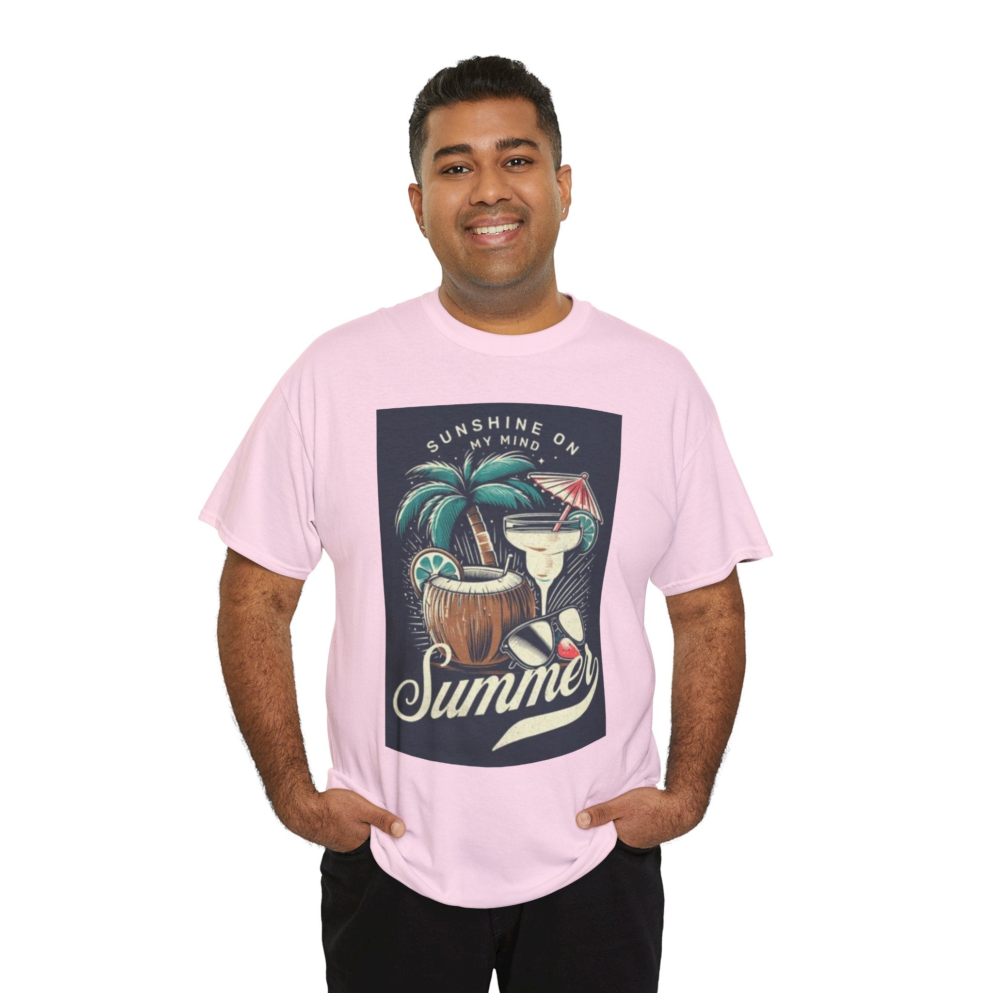 Summer Cocktail Tee — "Sunshine On My Mind" Tropical Beach T-Shirt