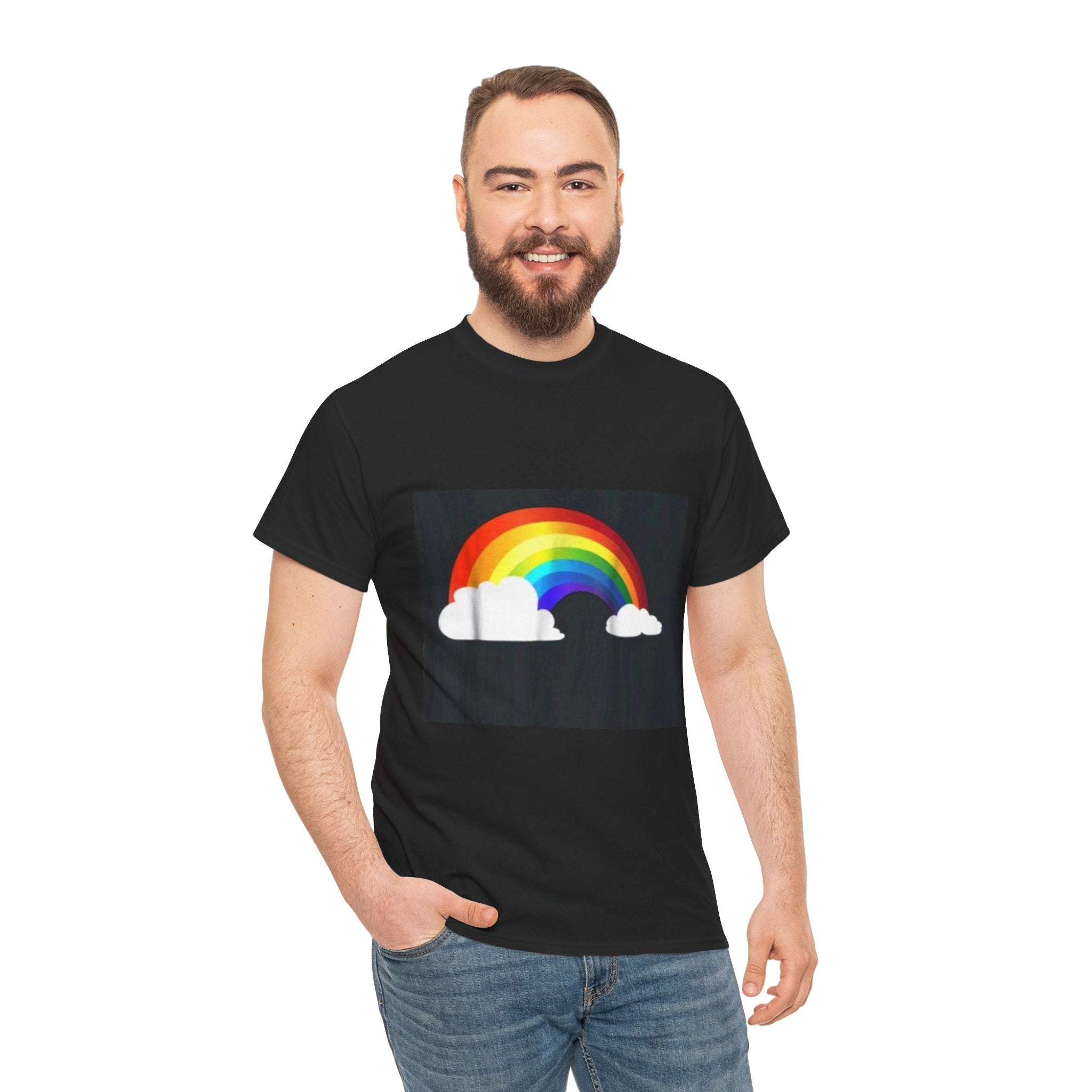 Rainbow Clouds T-Shirt — Bright Pride Graphic Tee
