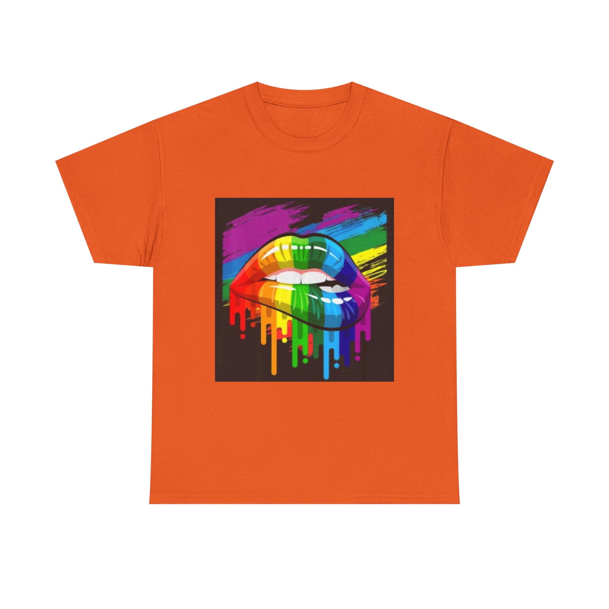 T-Shirt — Rainbow Drip Lips Pride Graphic Tee