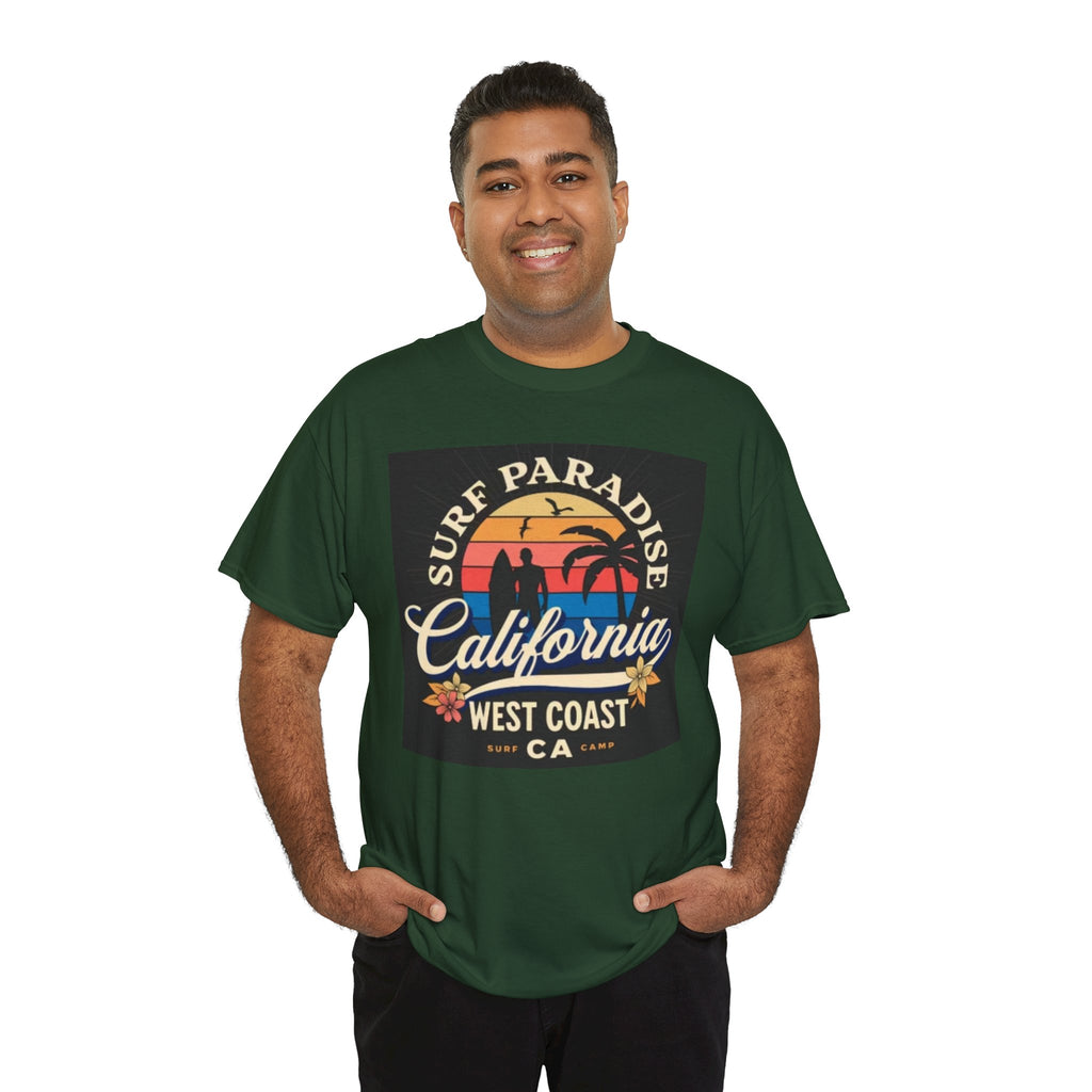 California Surf Paradise Tee — West Coast CA Vintage Sunset Graphic T-Shirt