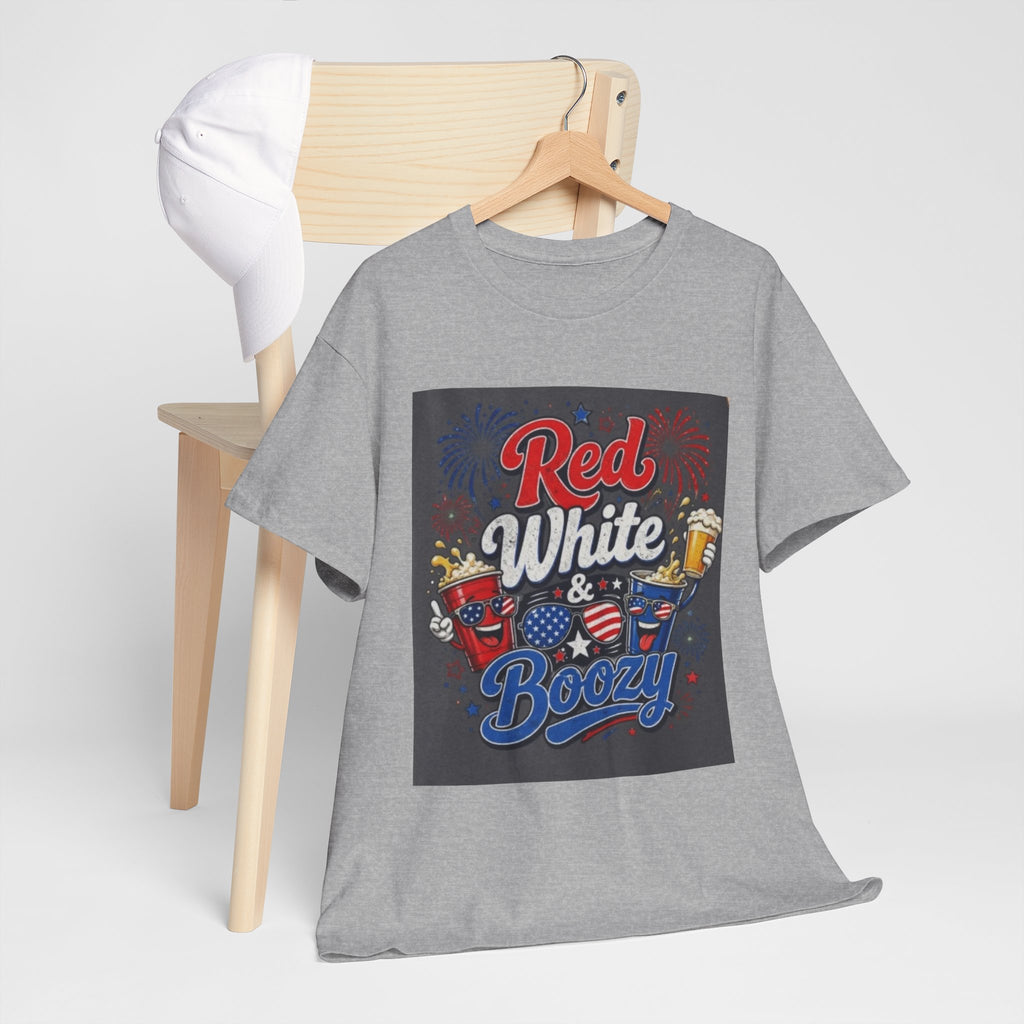 Red White & Boozy T-Shirt – Patriotic 4th of July Party Tee