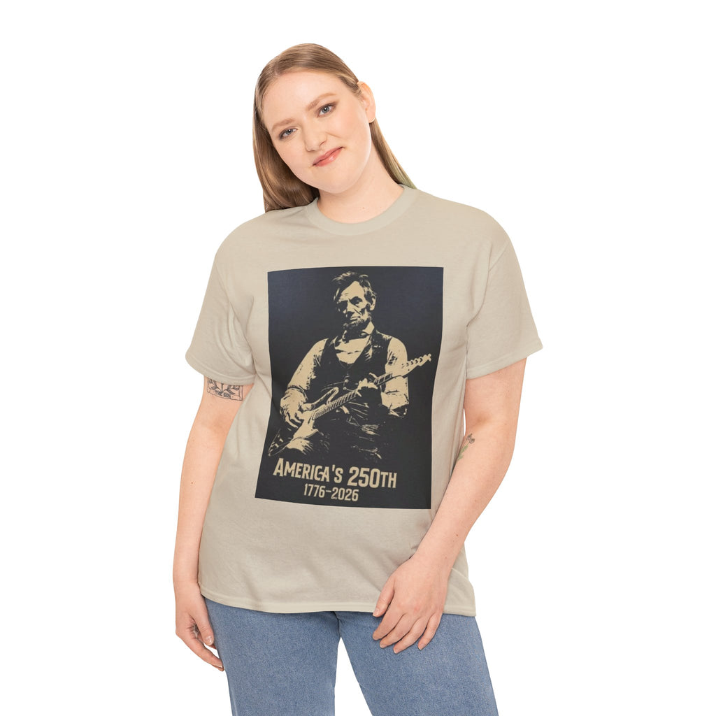 America's 250th Guitar Tee — 1776–2026 Patriotic Rock T‑Shirt