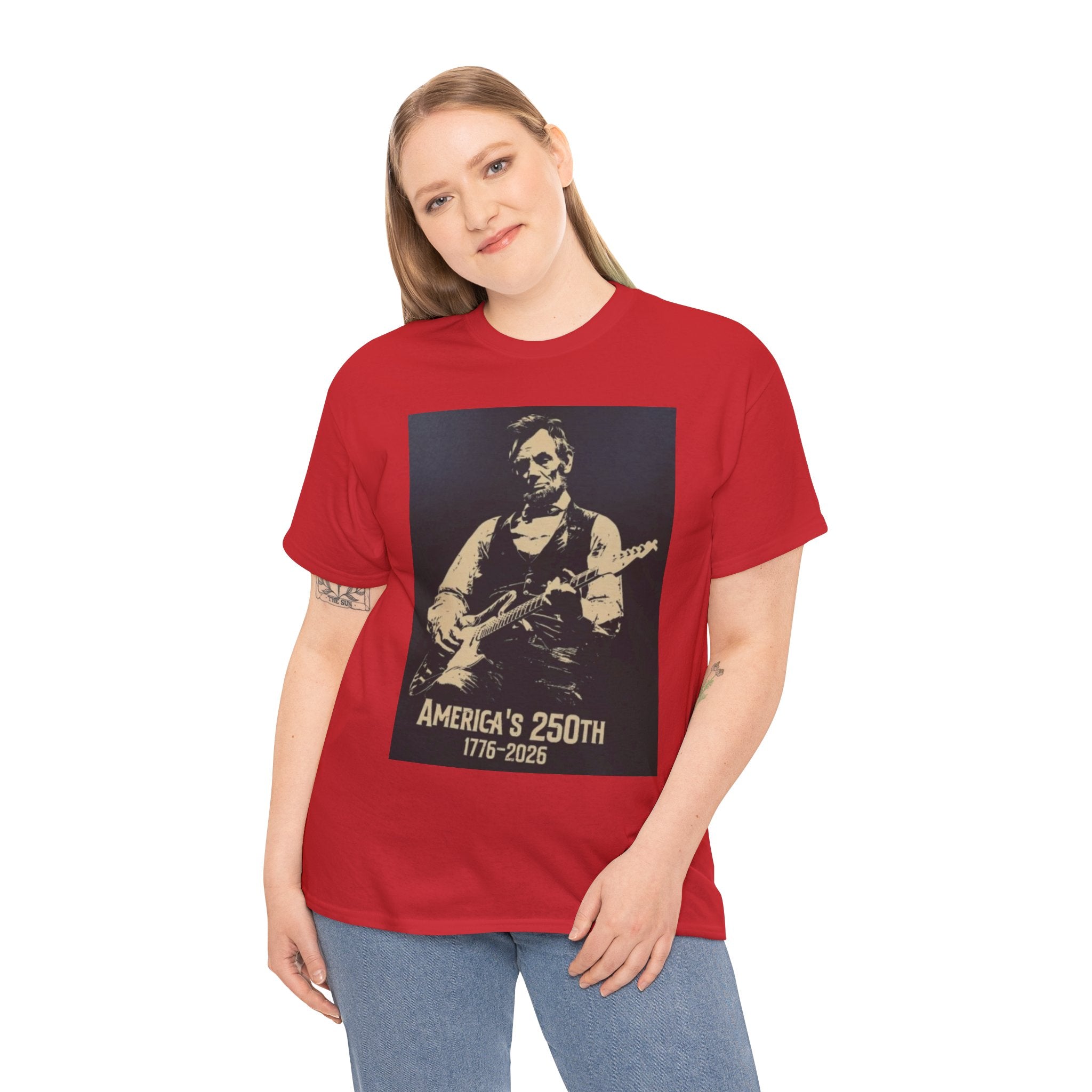 America's 250th Guitar Tee — 1776–2026 Patriotic Rock T‑Shirt