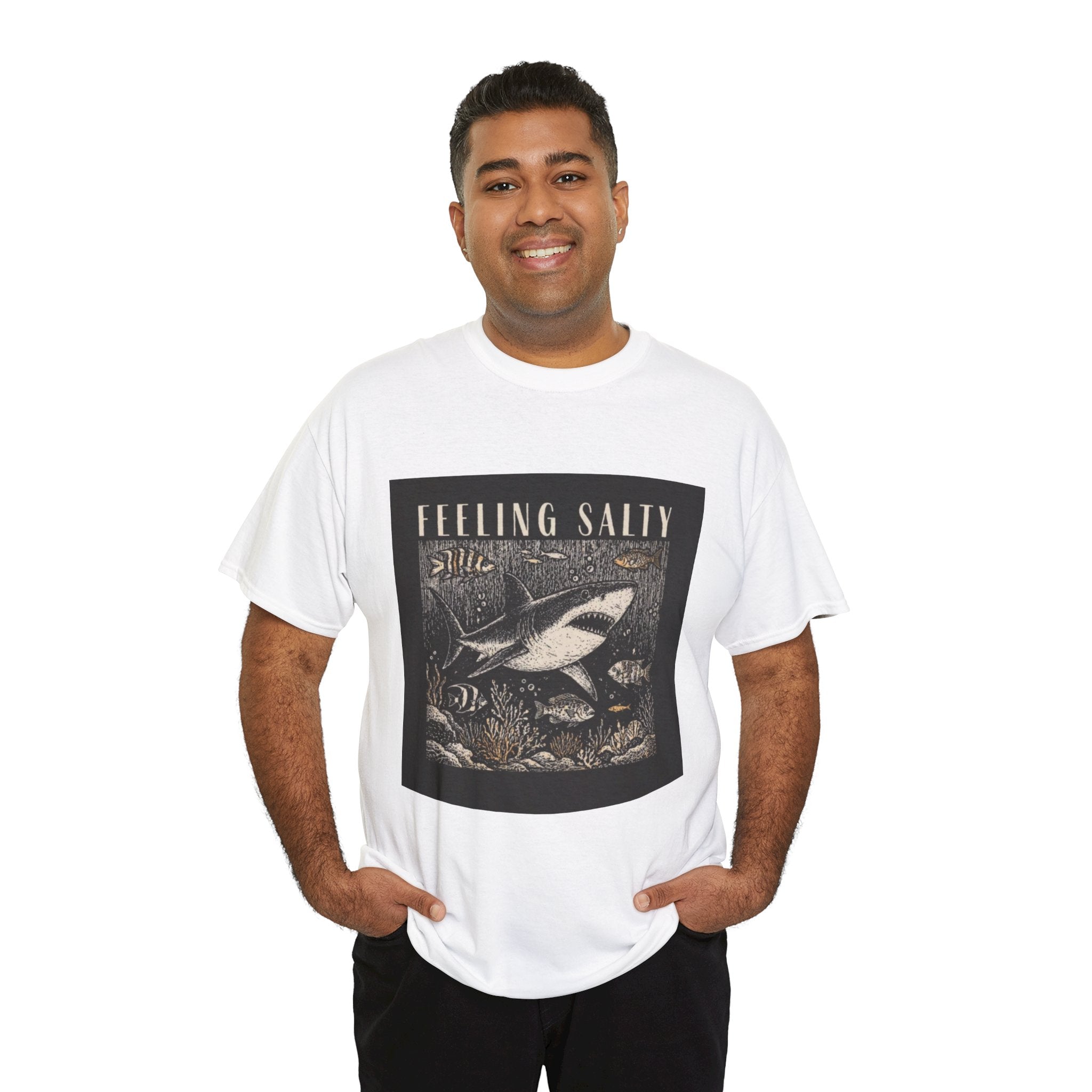 Feeling Salty Shark T-Shirt – Vintage Ocean Graphic Tee
