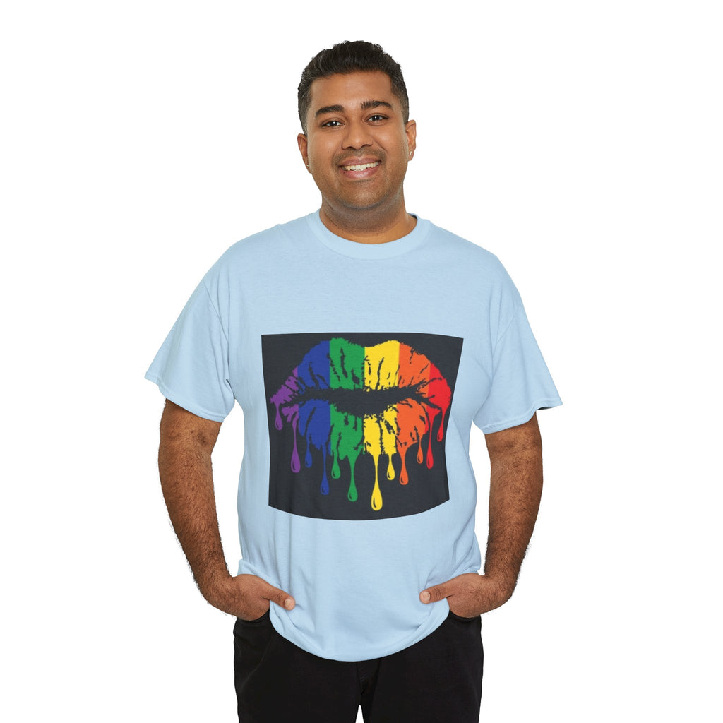 Rainbow Drip Kiss T-Shirt – LGBTQ+ Pride Graphic Tee