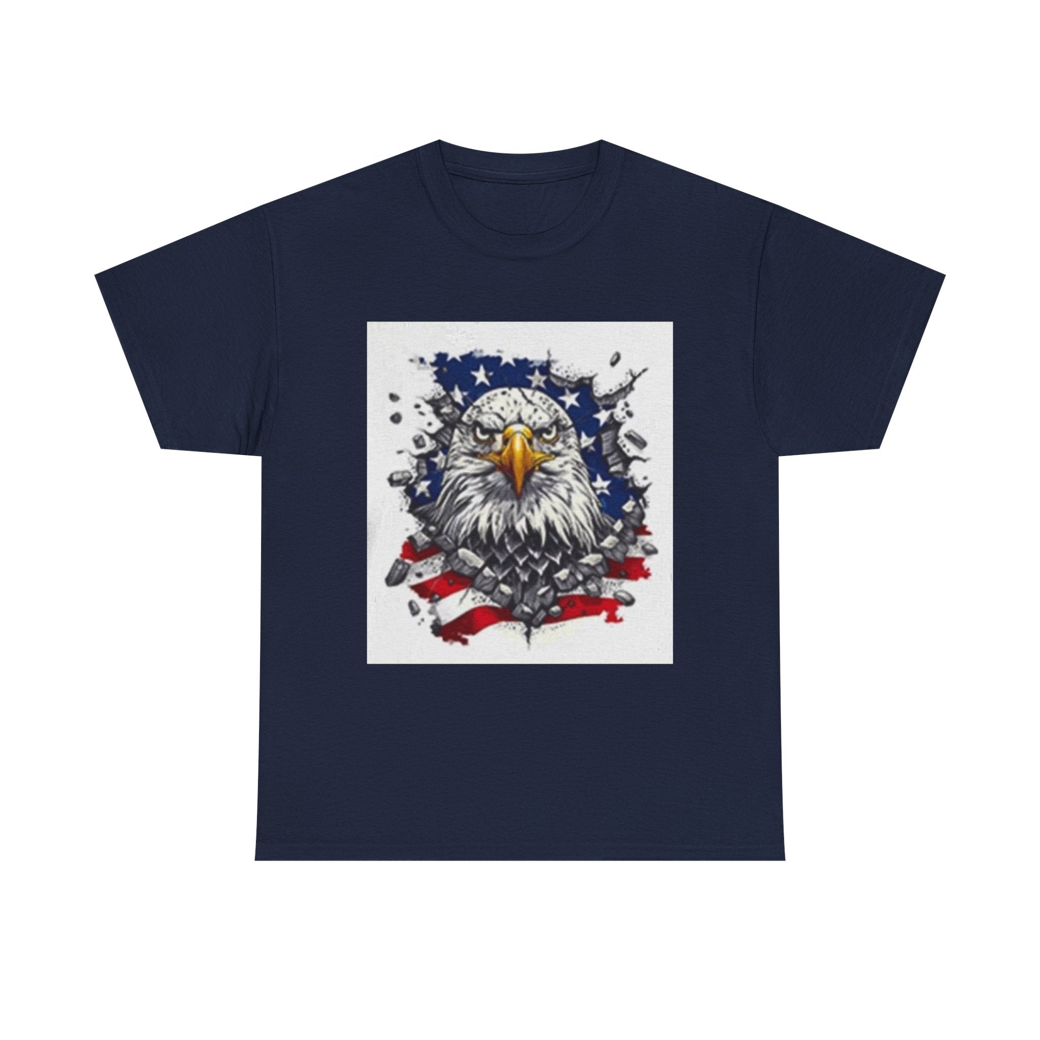 Eagle American Flag T-Shirt — Patriotic Bald Eagle Graphic Tee for 4th of July