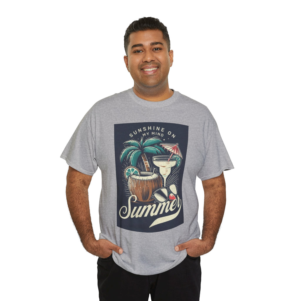 Summer Cocktail Tee — "Sunshine On My Mind" Tropical Beach T-Shirt