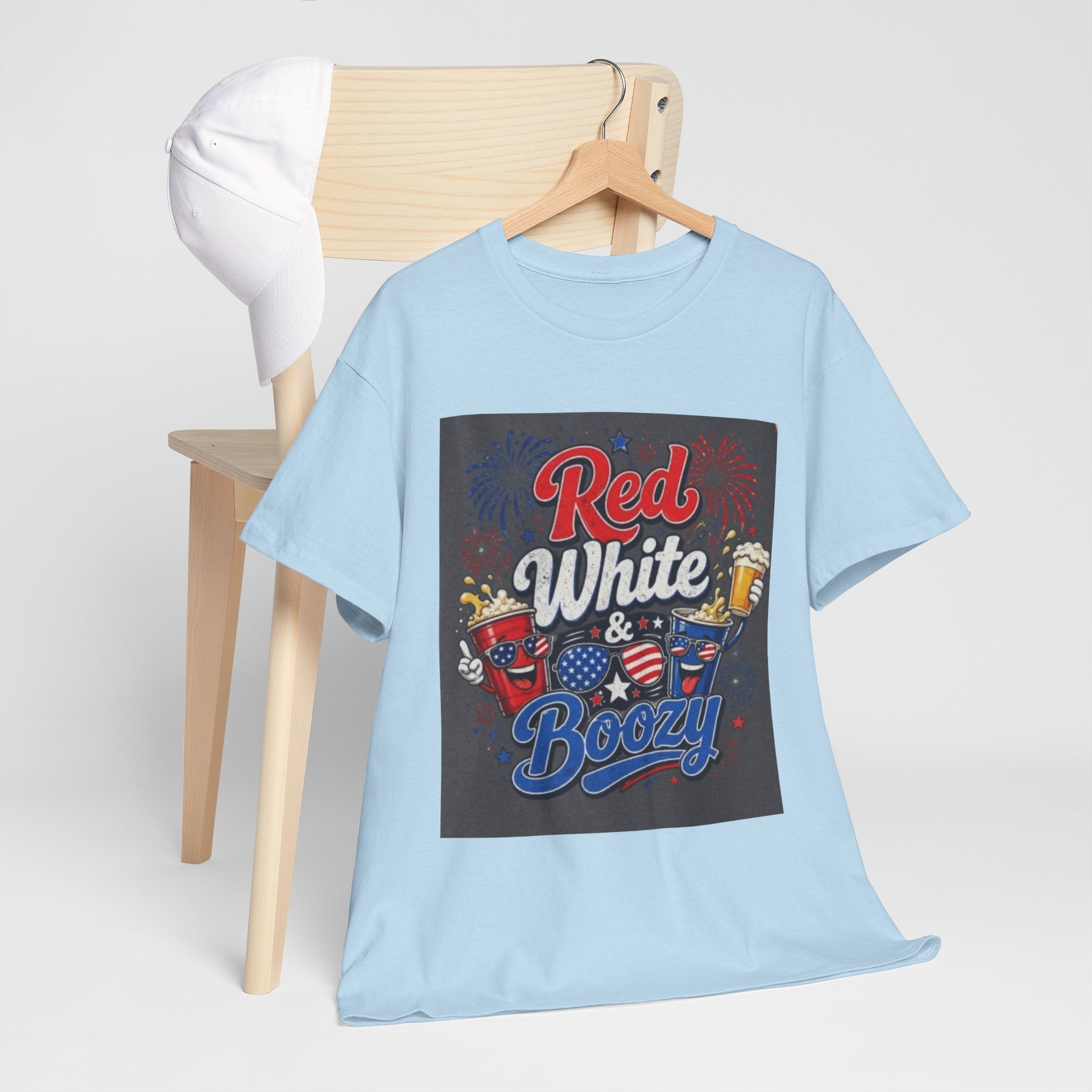 Red White & Boozy T-Shirt – Patriotic 4th of July Party Tee
