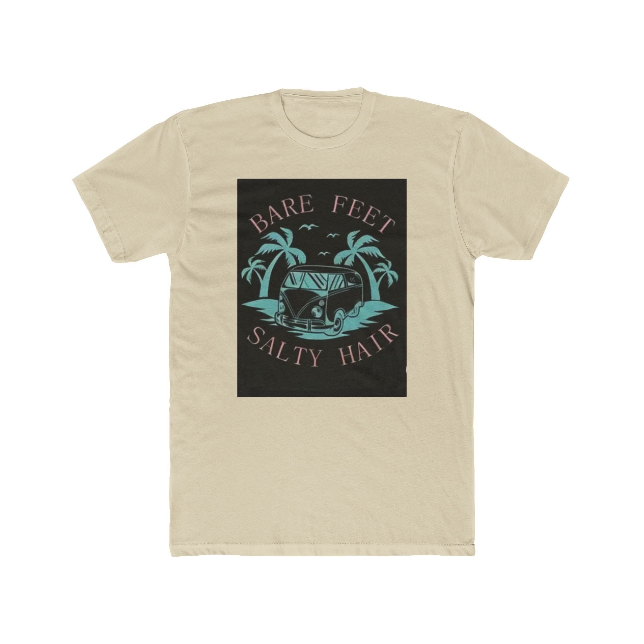T-Shirt — "Bare Feet, Salty Hair" Beach Graphic Tee