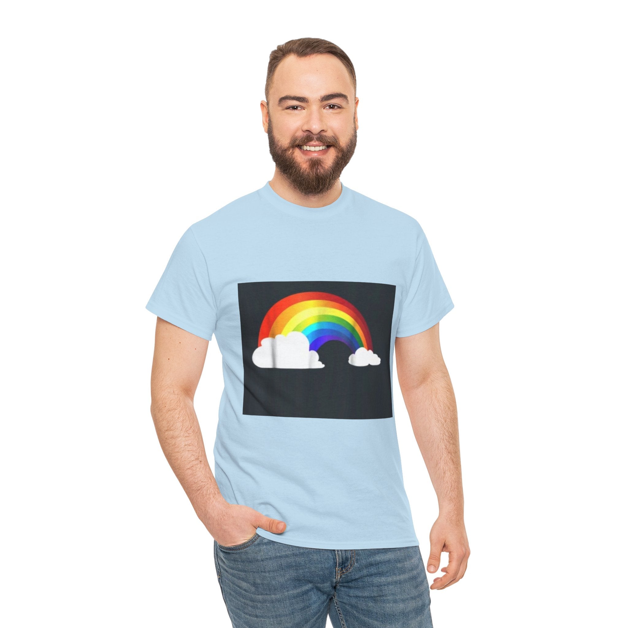 Rainbow Clouds T-Shirt — Bright Pride Graphic Tee
