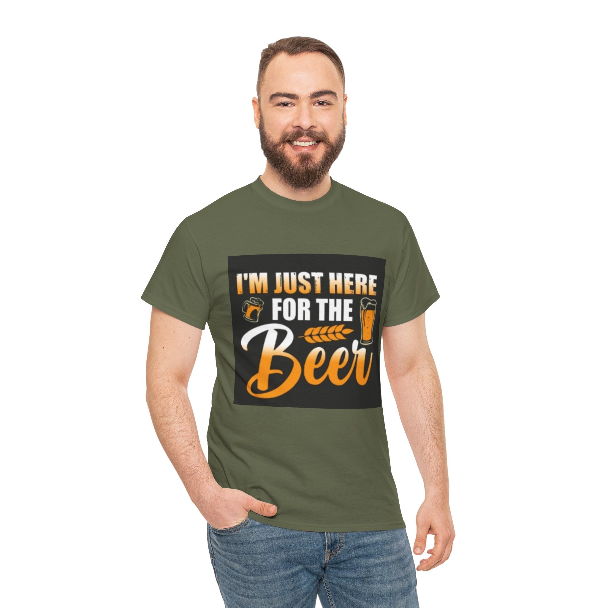 I'm Just Here for the Beer T-Shirt — Funny Beer Drinking Tee for Parties & Oktoberfest