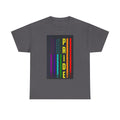 Pride Rainbow Flag Tee — Vertical "PRIDE" Graphic T-Shirt