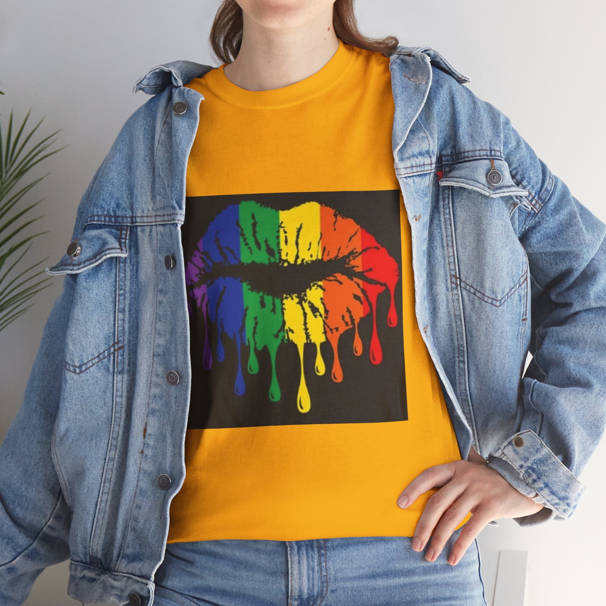 Rainbow Drip Kiss T-Shirt – LGBTQ+ Pride Graphic Tee