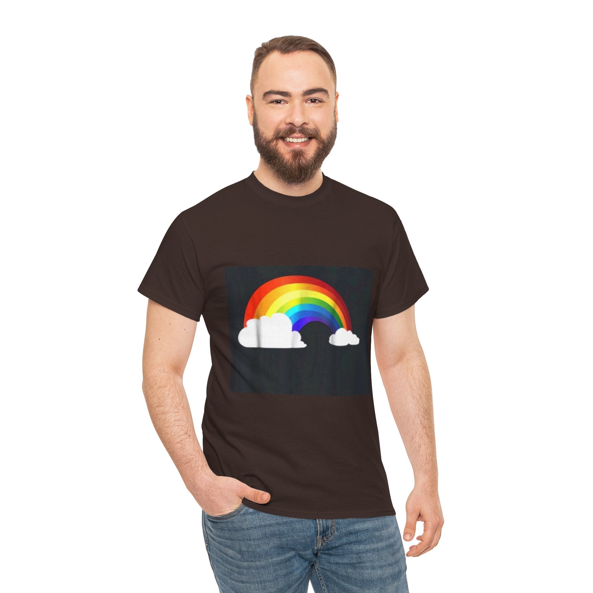 Rainbow Clouds T-Shirt — Bright Pride Graphic Tee
